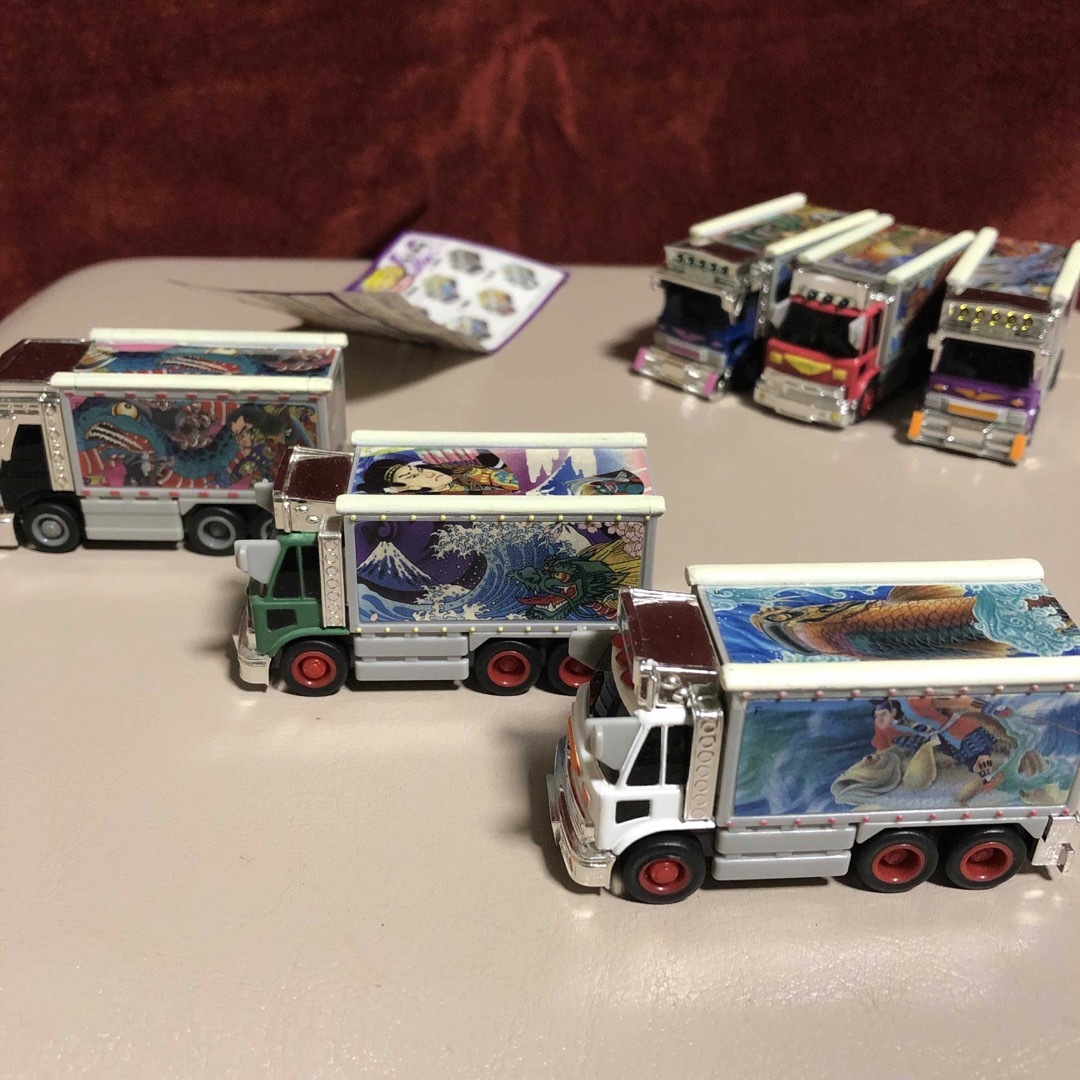 2319.プルバックで走るデコトラミニカー6台まとめ売り 2319.プルバック