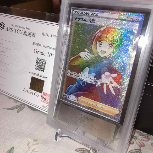ポケモン - 【ポケカ】完璧評価✨ナタネの活気HR《ARS10+》✨鑑定書