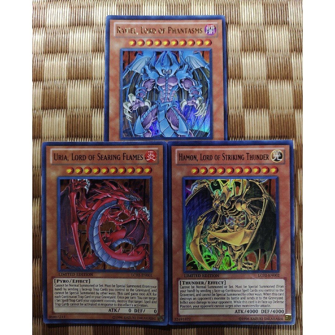 こ*ん様 三幻魔 遊戯王 ハモン ウリア ラビエル 3枚セット レリーフ