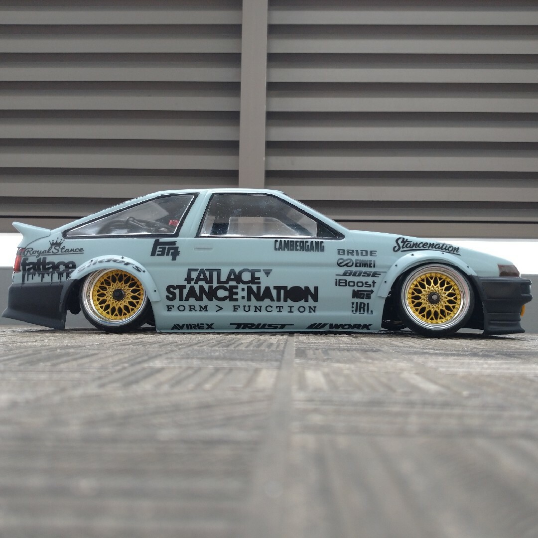 ラジコンボディ用 カッティングステッカー 色指定可 ラジドリ YD2 AE86