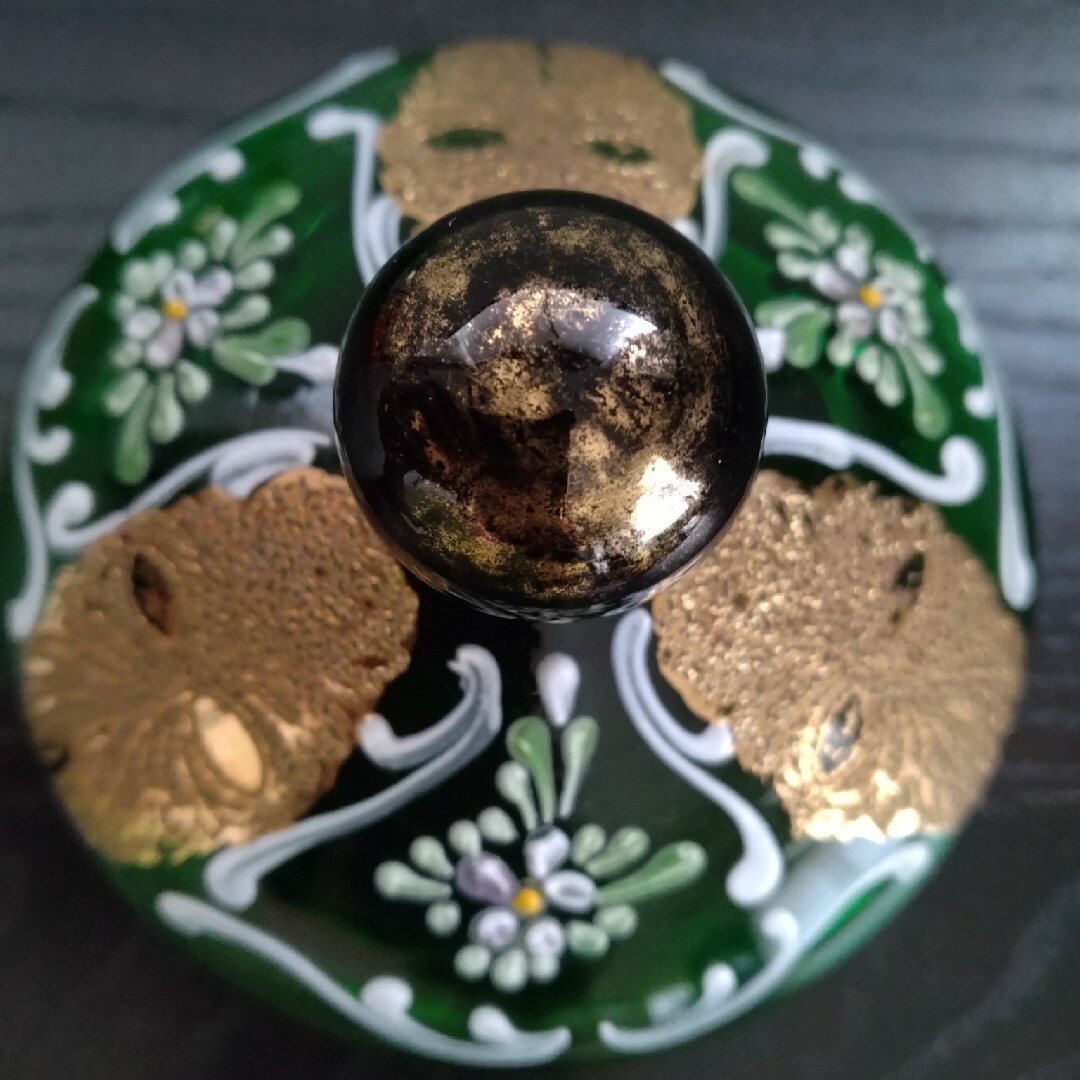 ボヘミアガラス キャンディポットの通販 by とことこ's shop｜ラクマ