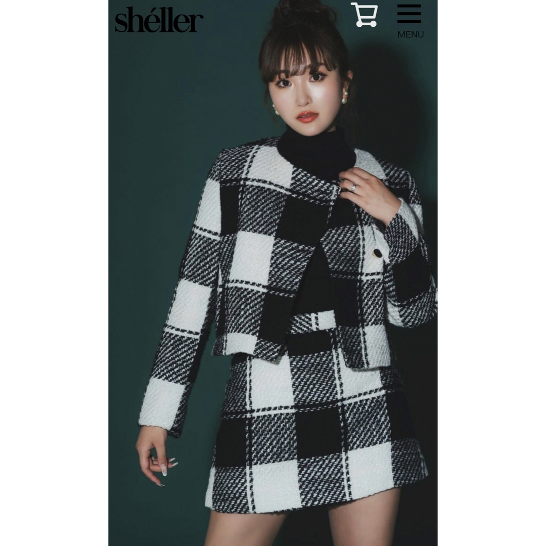 シェリエ sheller ブロックチェックキュロット