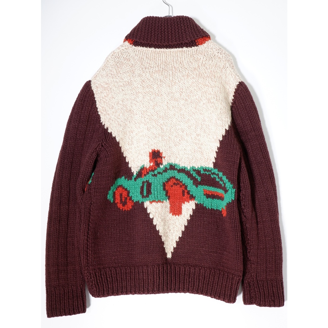 ヴィンテージ品 60's クラシックカー車柄カウチン ニットジャケット