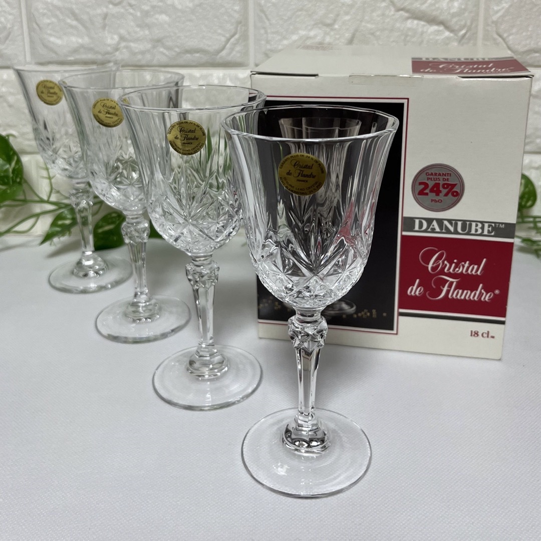 未使用] Cristal de Flandre ワイングラス 4客の通販 by COSMOS｜ラクマ