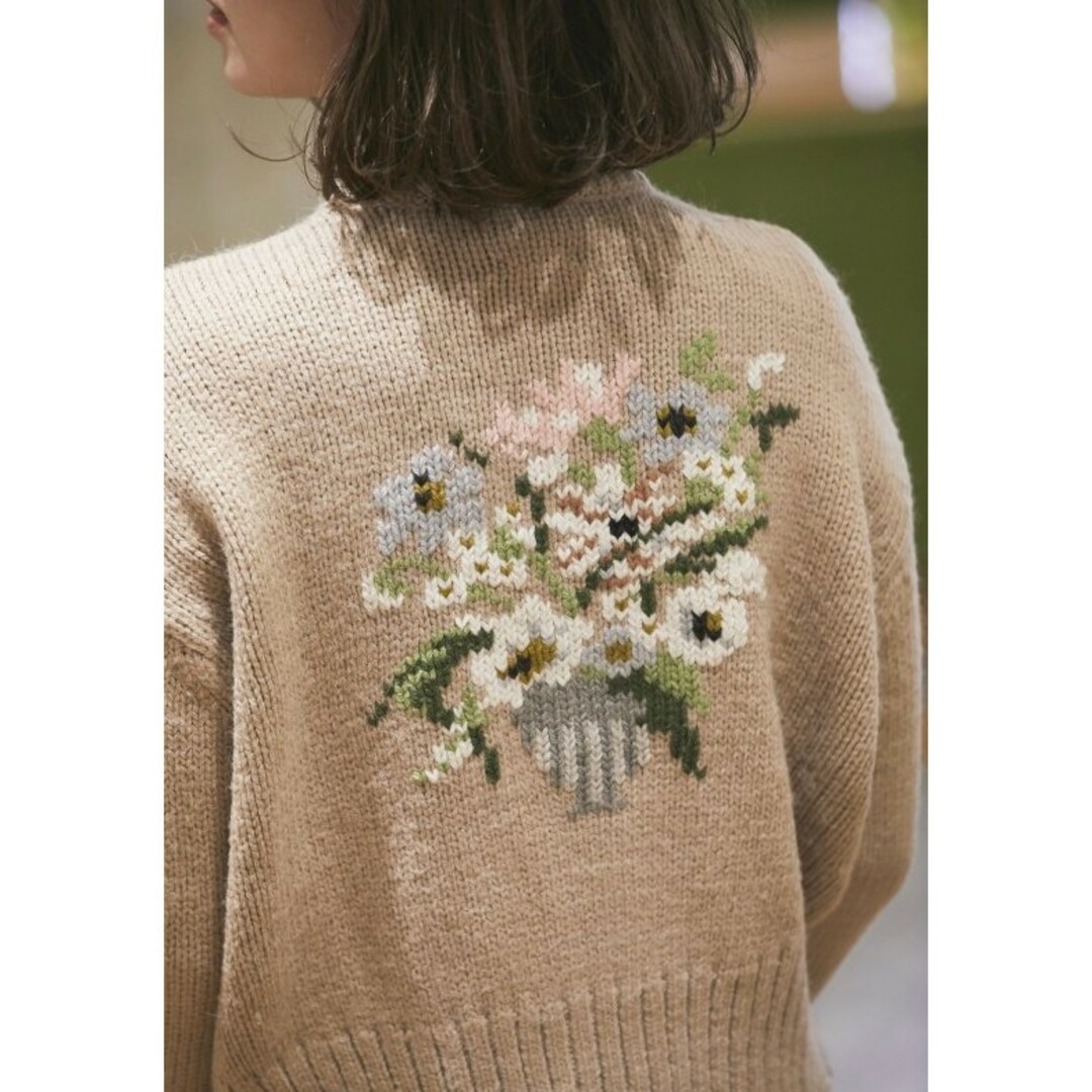 SEVEN TEN×KEITAMARUYAMA フラワー刺繍ニットカーディガン SEVENTEN