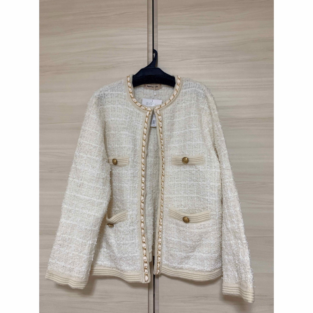 Apuweiser-riche - Apuweiser-riche ツイードニットジャケットの通販