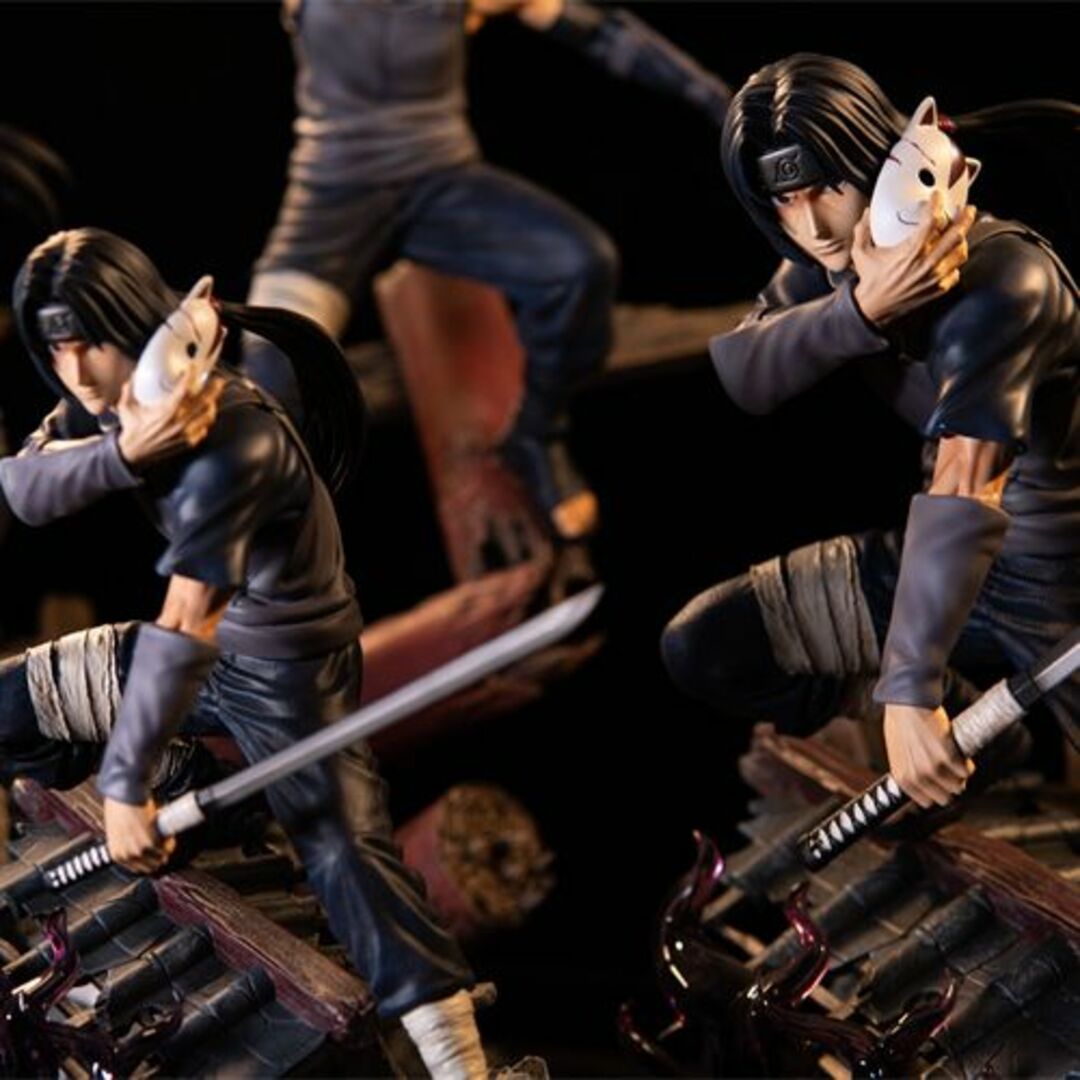 ナルト 疾風伝 暗部 カカシ イタチ ガレージキット 塗装済み完成品