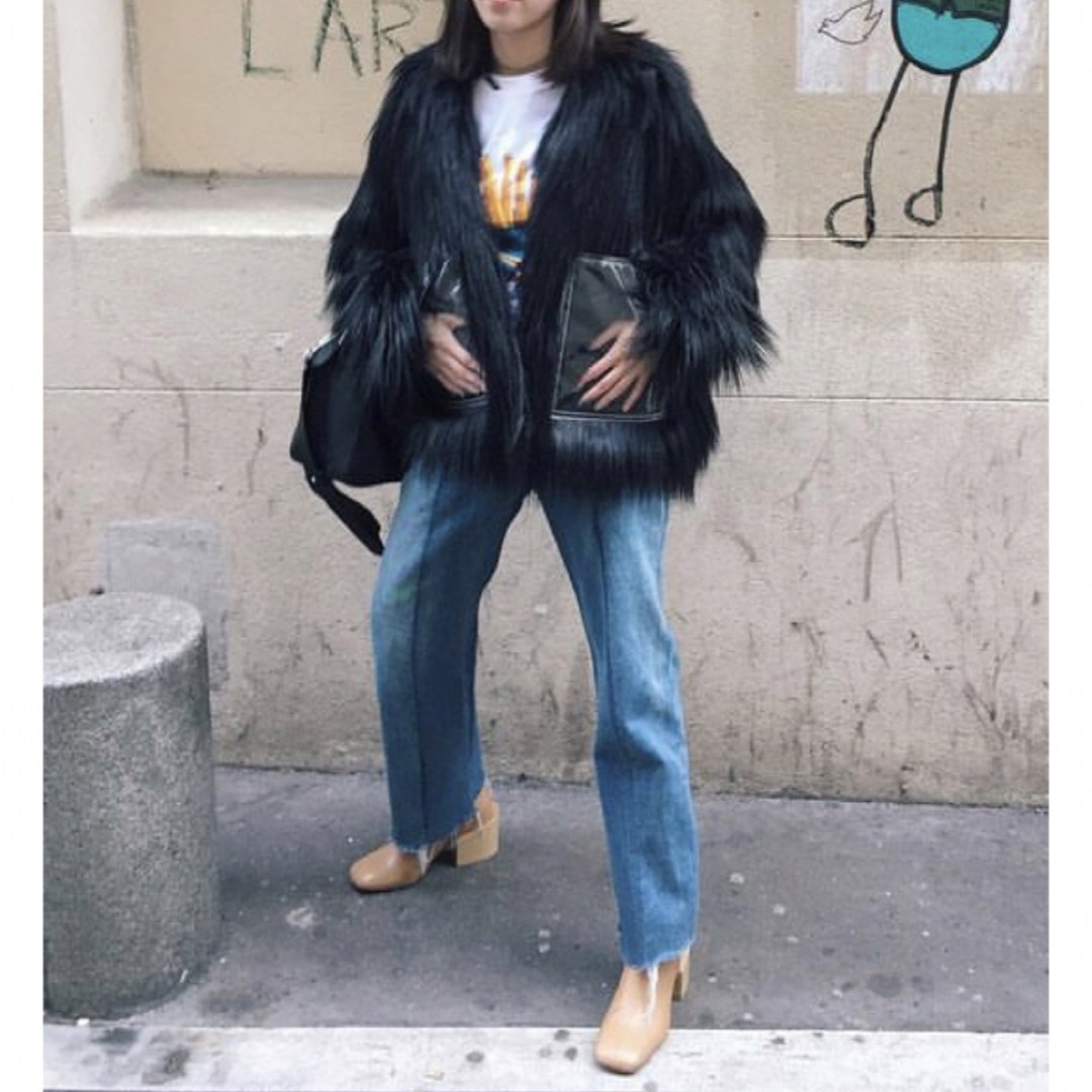 MM6 - 極美品 レア MM6 Maison Margielaフェイクファージャケット38の