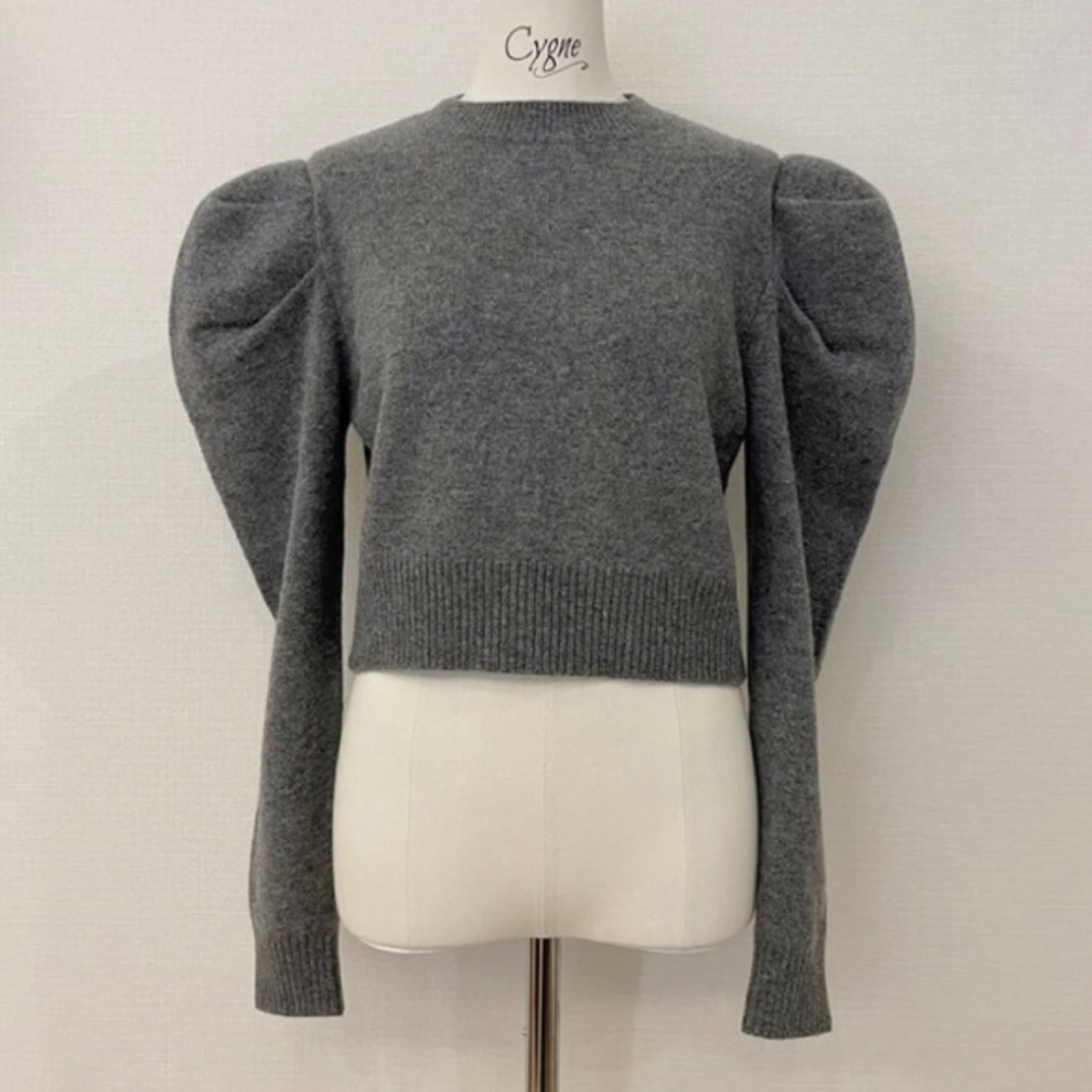 新品 cygne シーニュ ポワンニットプルオーバー Nicole グレーの通販