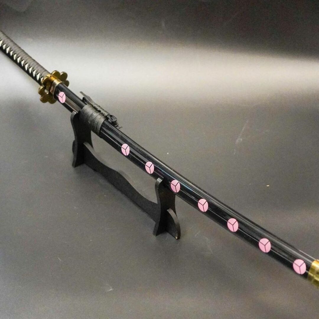 秋水 ゾロ ワンピース 刀 コスプレ 赤黒 金属製 実寸大100cm【現物撮影