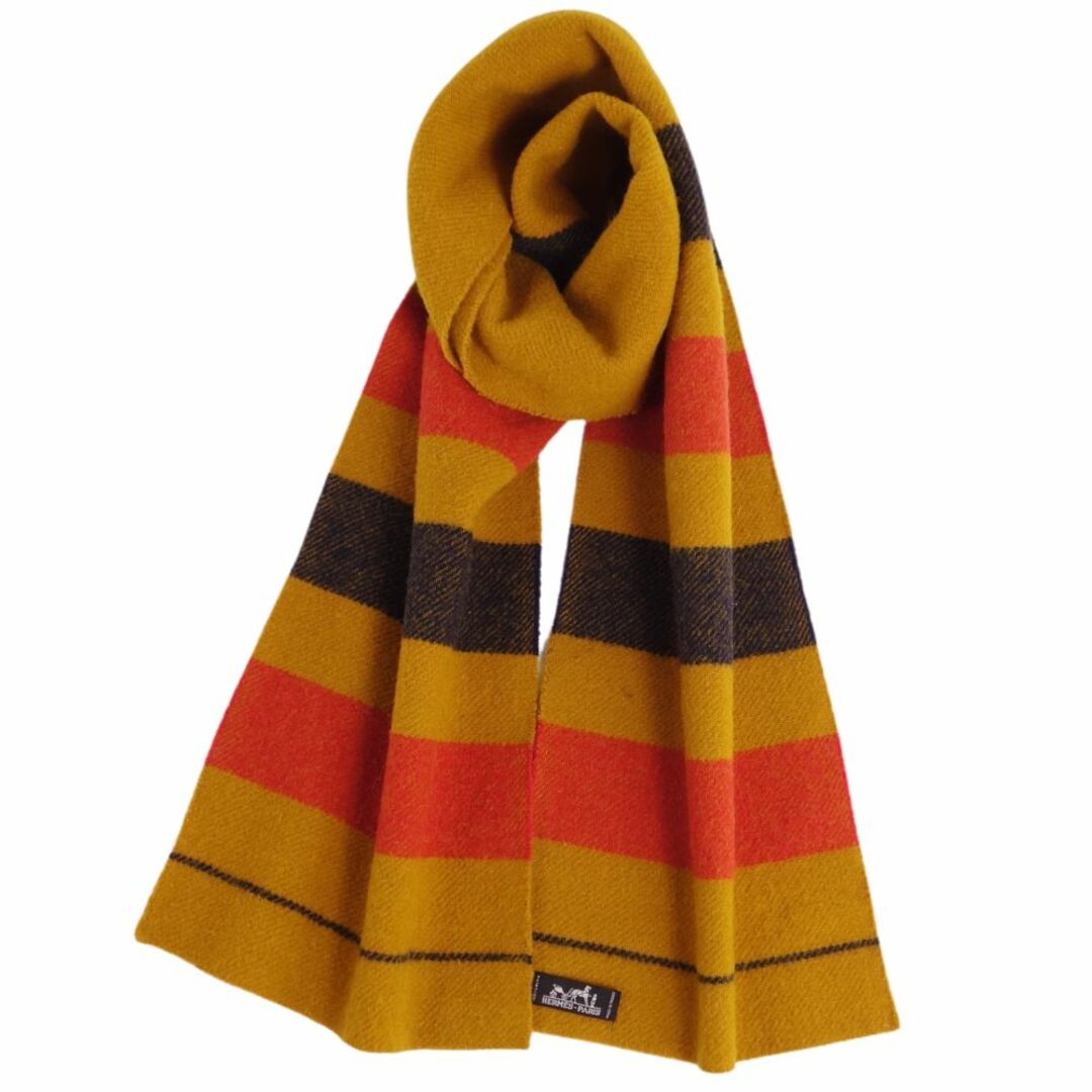 HERMES - 美品 エルメス HERMES マフラー ロカバール ストライプ