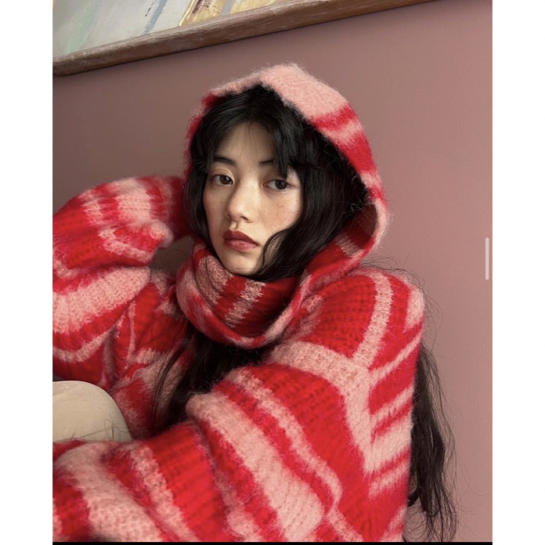 poppy あさぎーにょ ボーダーニットウォーマーの通販 by ぱちこ's shop