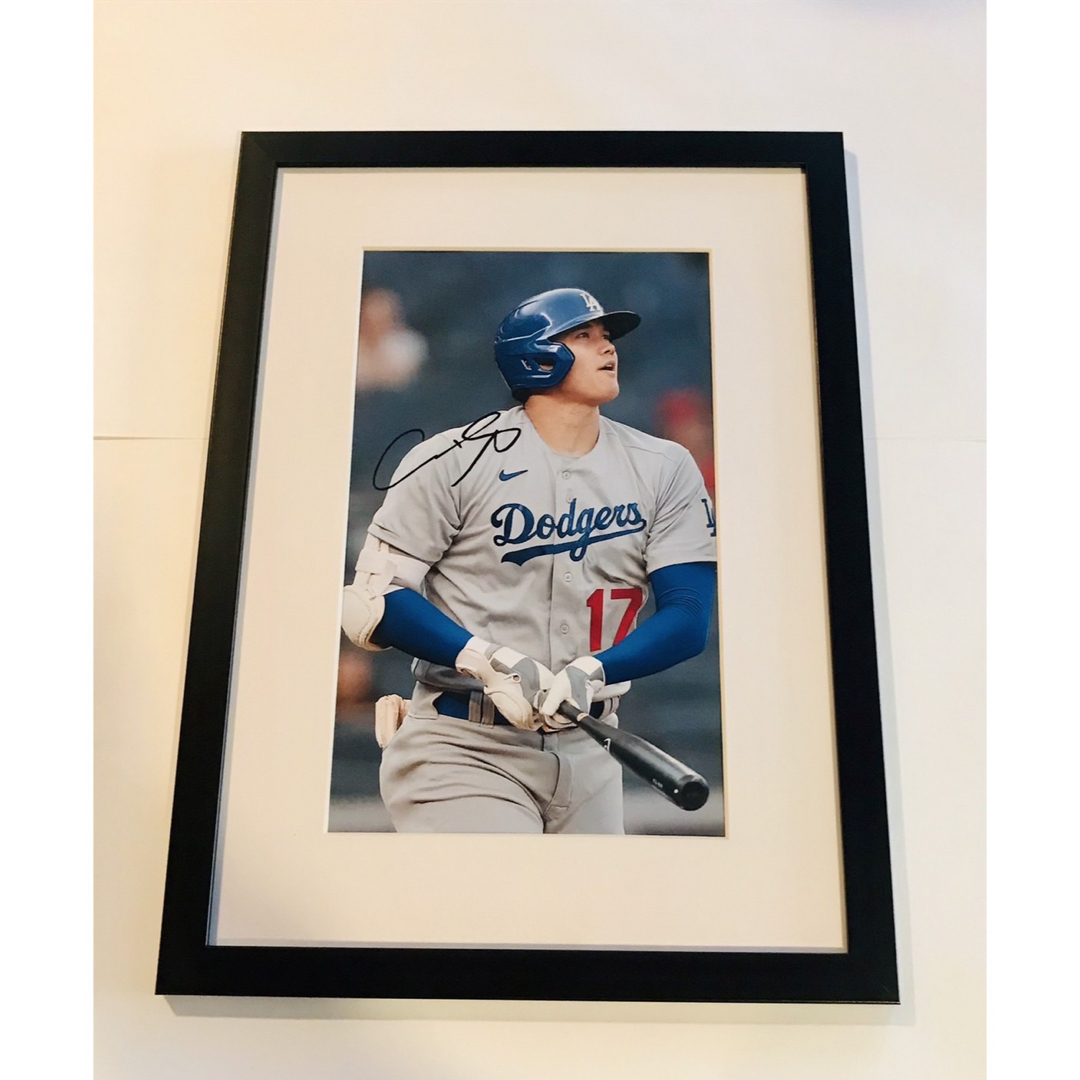 大谷翔平サイン入り写真2枚 2枚セットMLB ドジャース 大谷翔平 写真 サイン