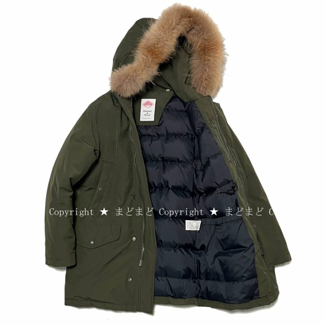 DANTON - ダントン フード ファー ダウン コート ジャケット 38 メンズ