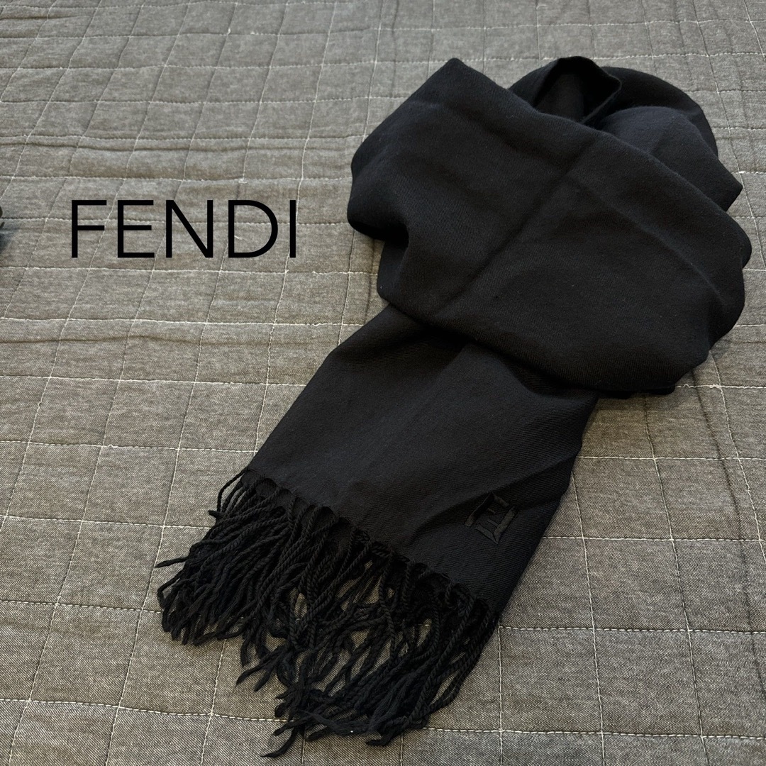 FENDI - FENDI フェンディー マフラー ストール ズッカ ブラックの通販
