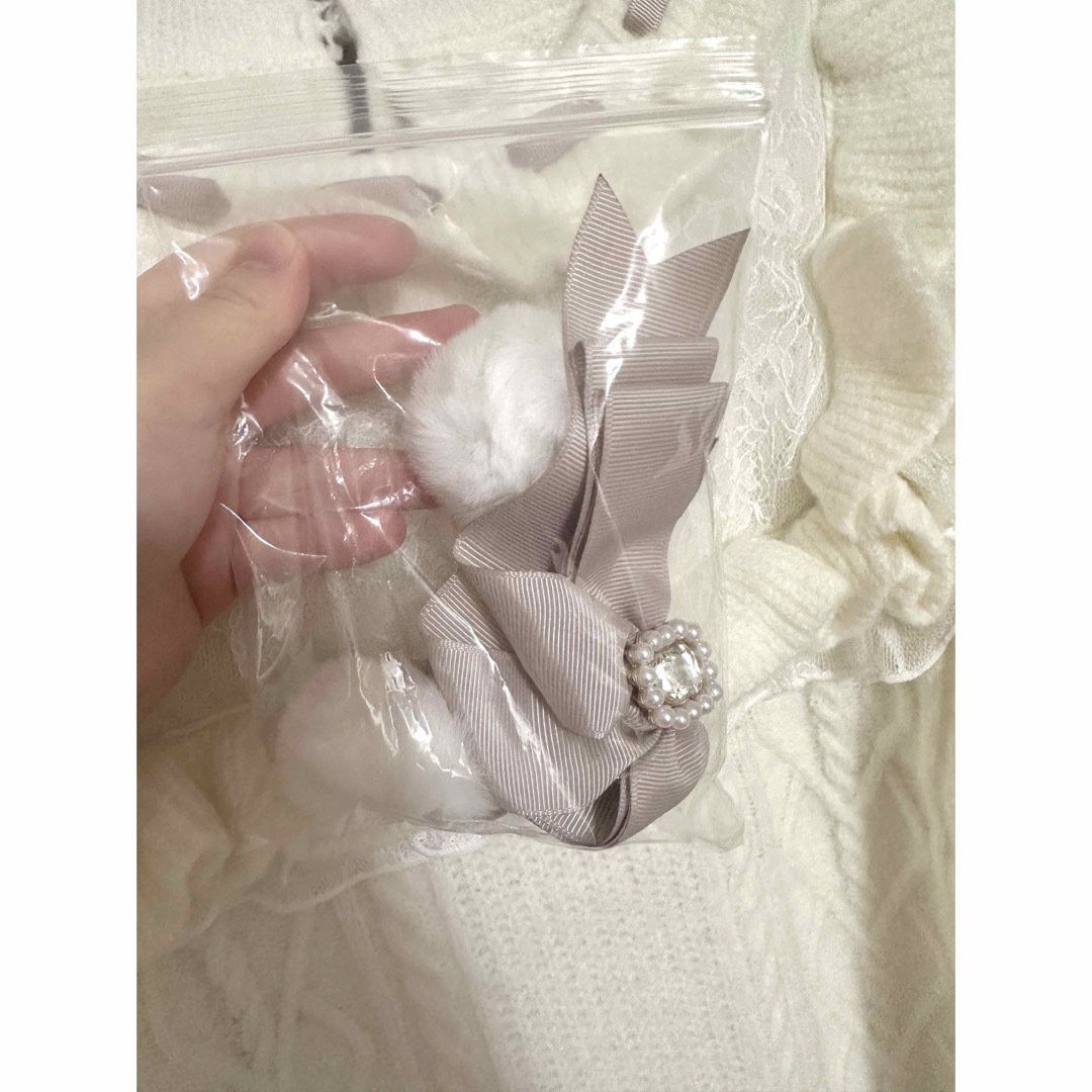 LIZ LISA - lizlisaポンポンリボンレースヨークニットトップスの通販