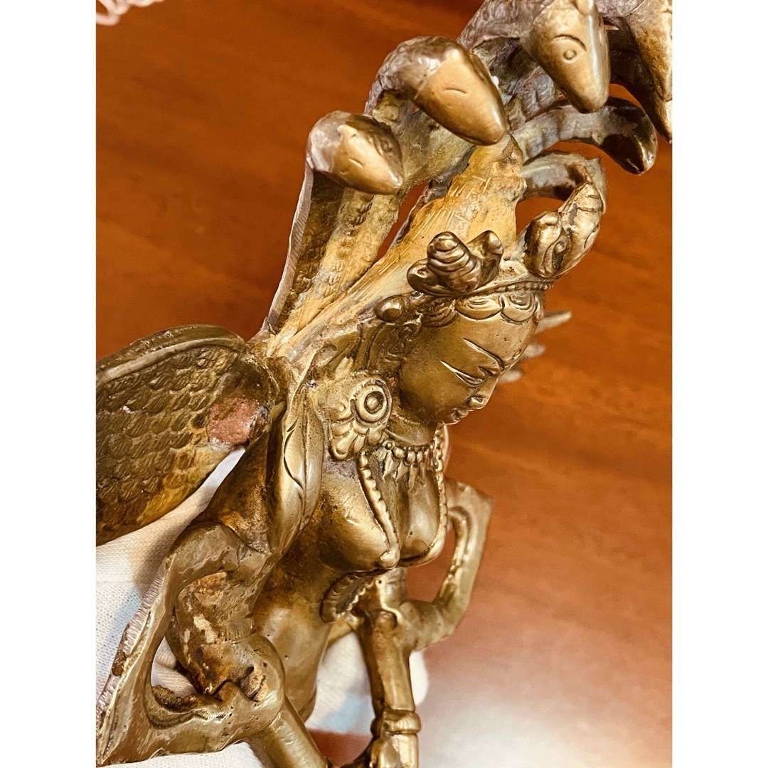 新品 送料無料 壁掛け ヒンドゥー教 ナーガ 女神 蛇神 約34.5㌢⑤の