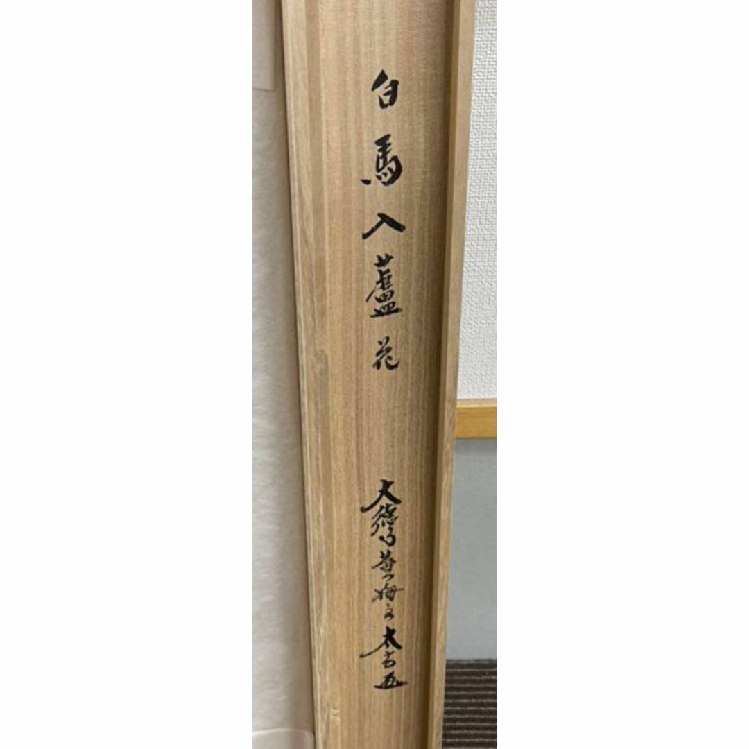 新品同様】掛軸 大徳寺 小林太玄筆『白馬入蘆花』紙本 肉筆 横軸 共箱