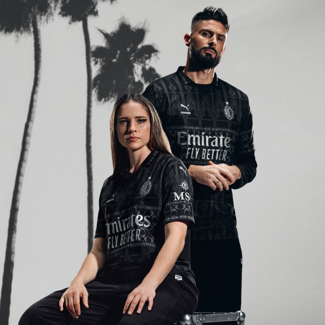 PUMA - 正規品新品ACミラン×PLEASURES 23/24 4thユニフォームM黒の通販