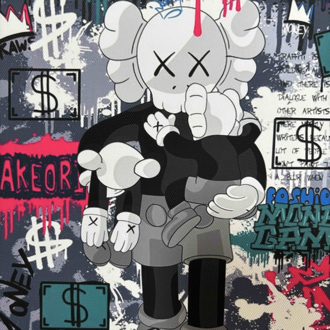 白額付きポスター】KAWS(カウズ)36ベアブリック(A4サイズ)の通販 by