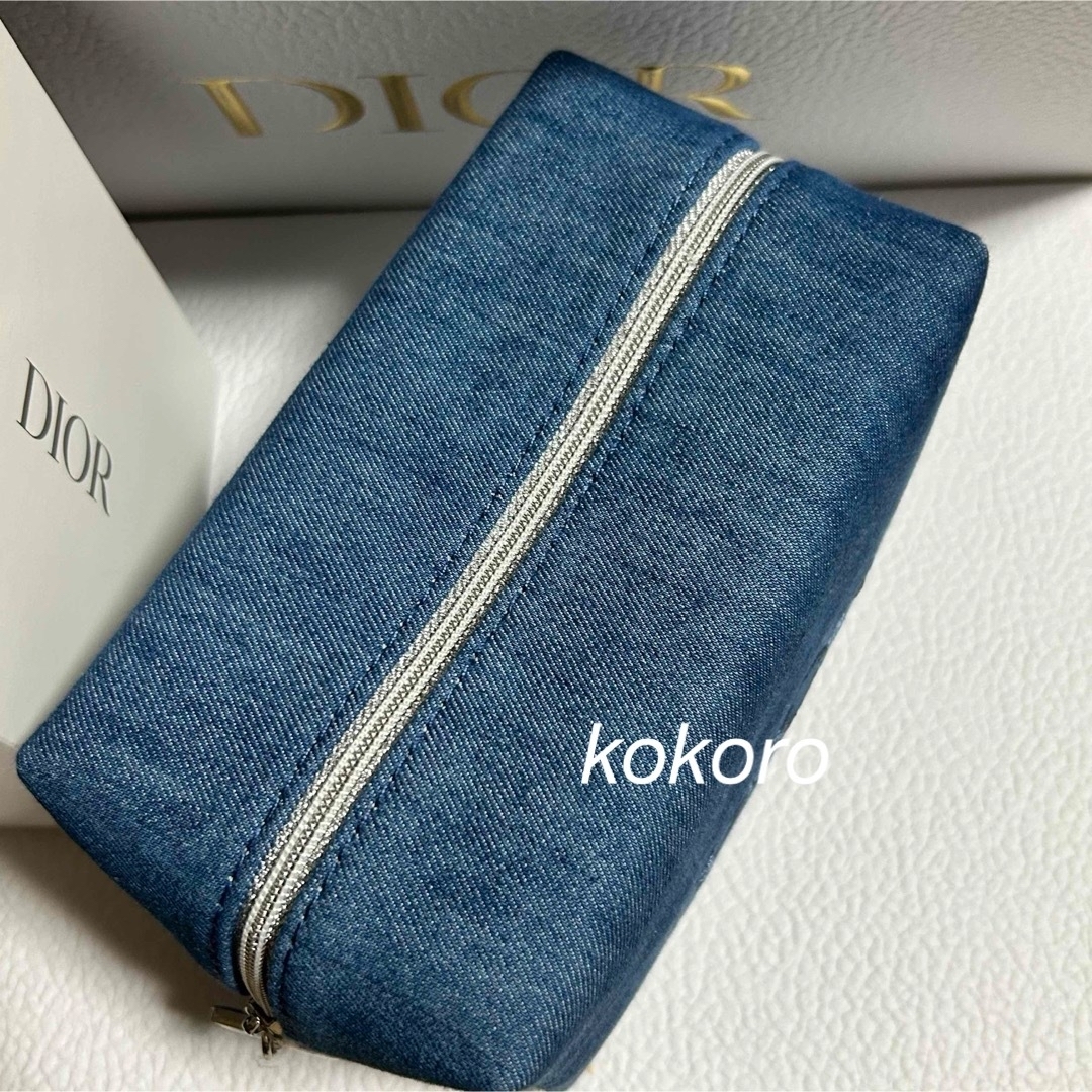 Dior - ディオール ノベルティ ポーチ デニム ブルー スクエア 2024