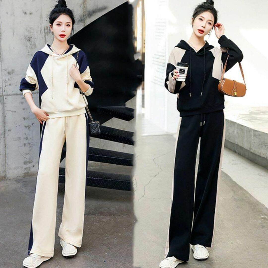 セットアップ ジャージ 白 L上下セット オルチャン 韓国 ホワイト