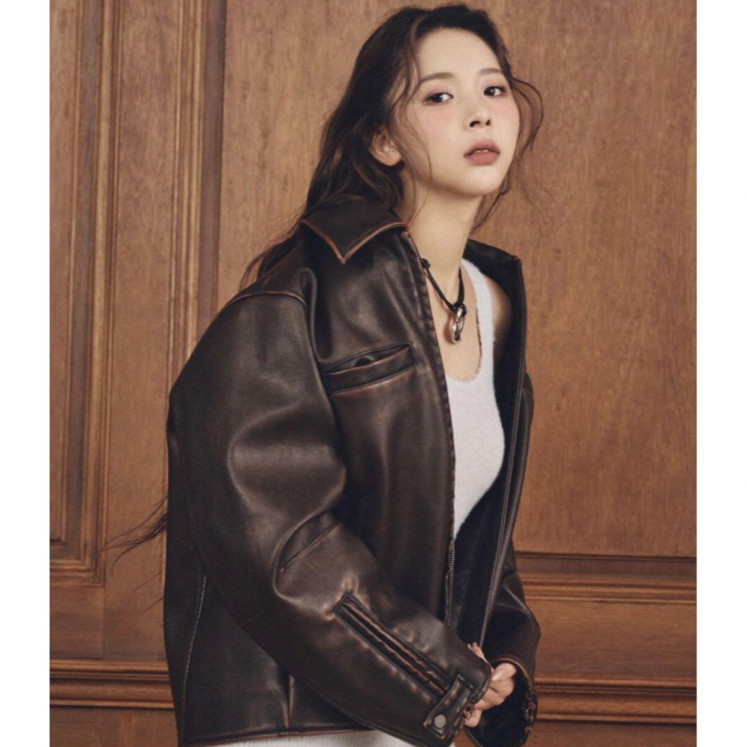 SLY - MICHIXSLY F／LEATHER ジャケット♡ブラウンの通販 by n&k