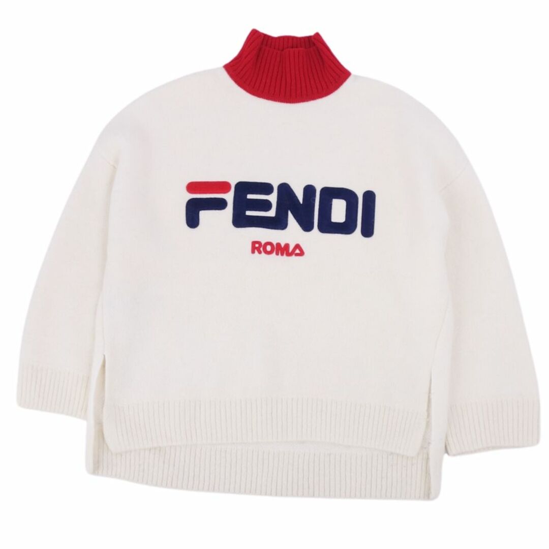 FENDI - 美品 フェンディ FENDI ニット セーター ロゴ モヘア アルパカ