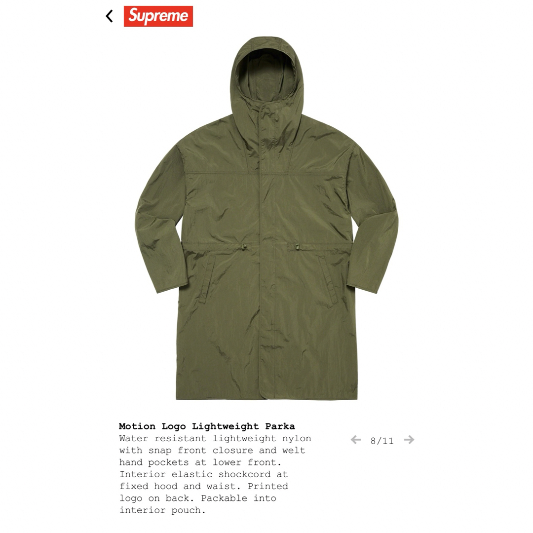 Supreme - Supreme Motion Logo Lightweight Parkaの通販 by a-shop