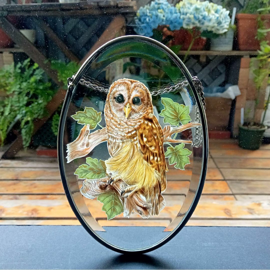 ライフォード社ステンドグラス ふくろう 梟フクロウ /グラスマスターズ