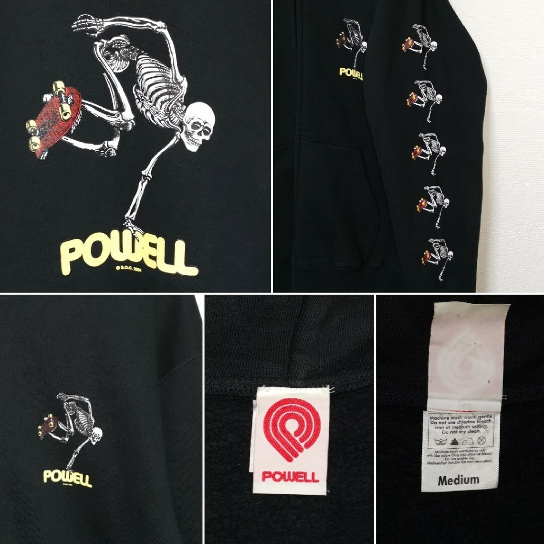 POWELL - M 00s パウエル POWELL ハンドプラント スウェット ジップ