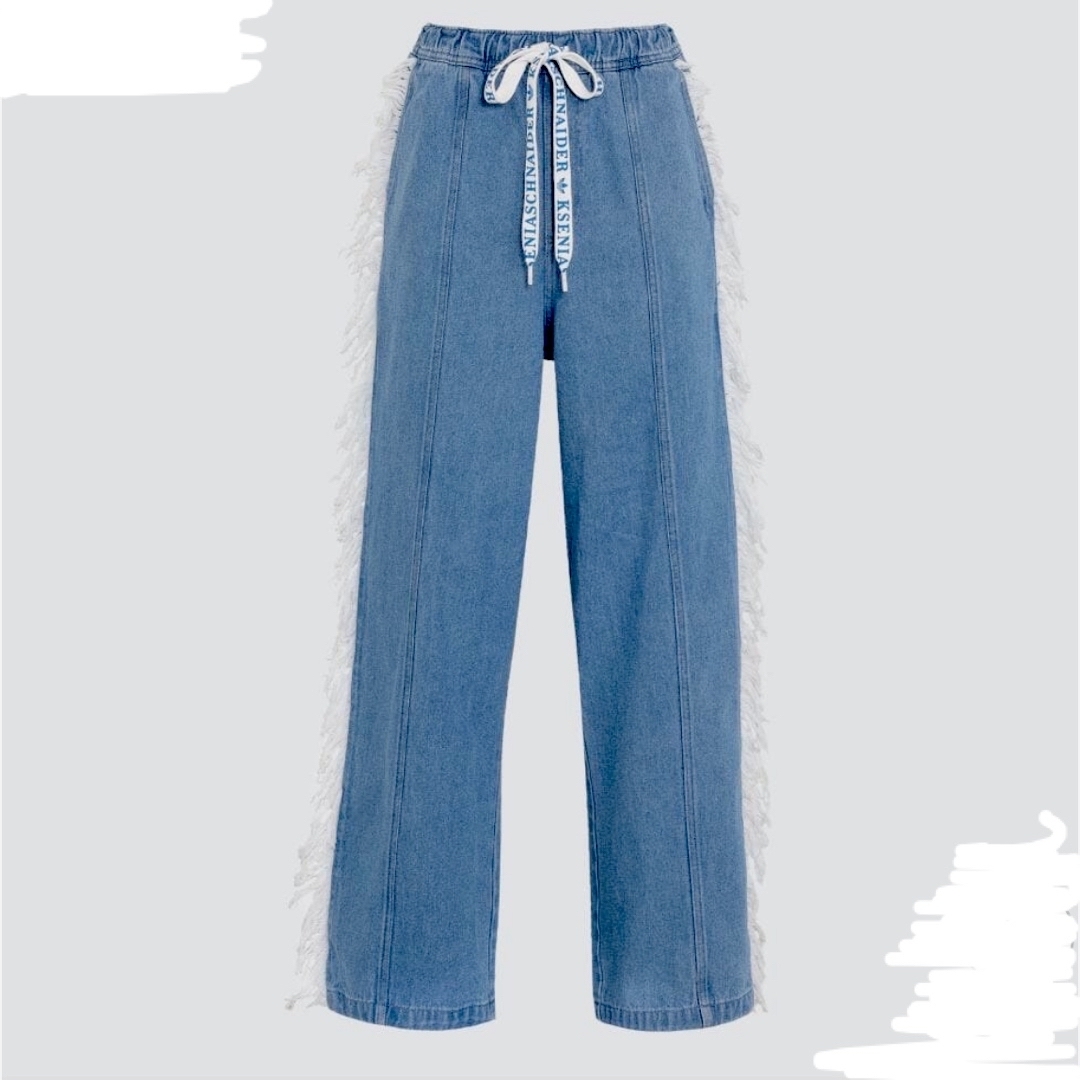 adidas - adidas KSENIASCHNAIDER デニム フレイドジーンズの通販 by