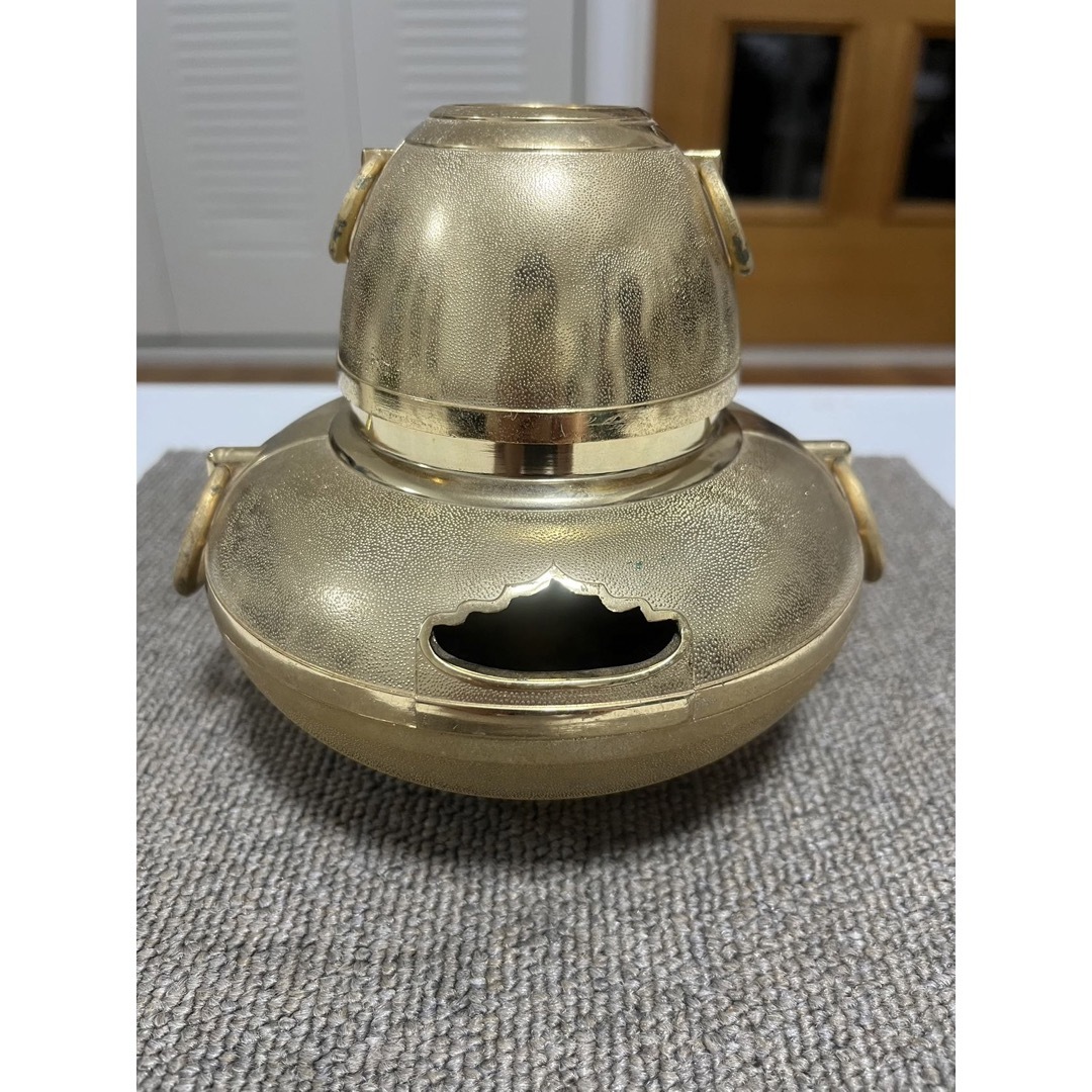 金メッキ 香炉 24KGP お香 仏壇 三足 線香立 黄金茶釜型の通販 by 肉