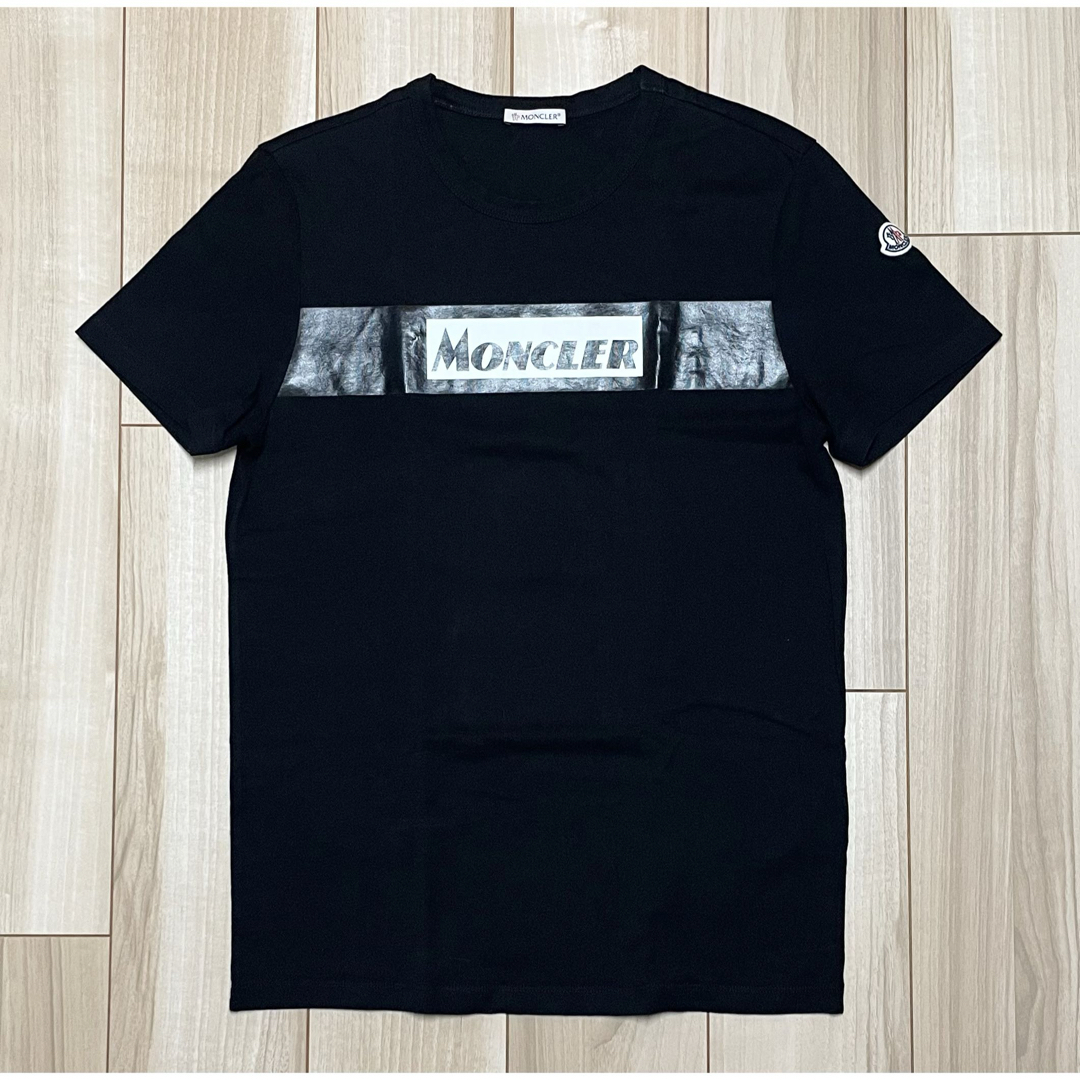 MONCLER - ［極美品］モンクレール ロゴプリントTシャツ ブラックの