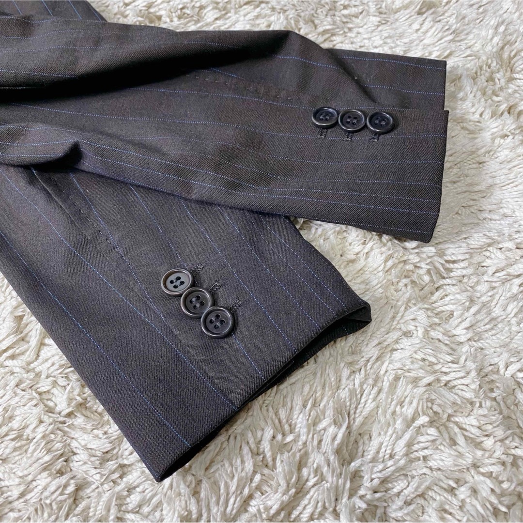 ポールスミス ブラック パンツスーツ セットアップ 裏地花柄 スーツ