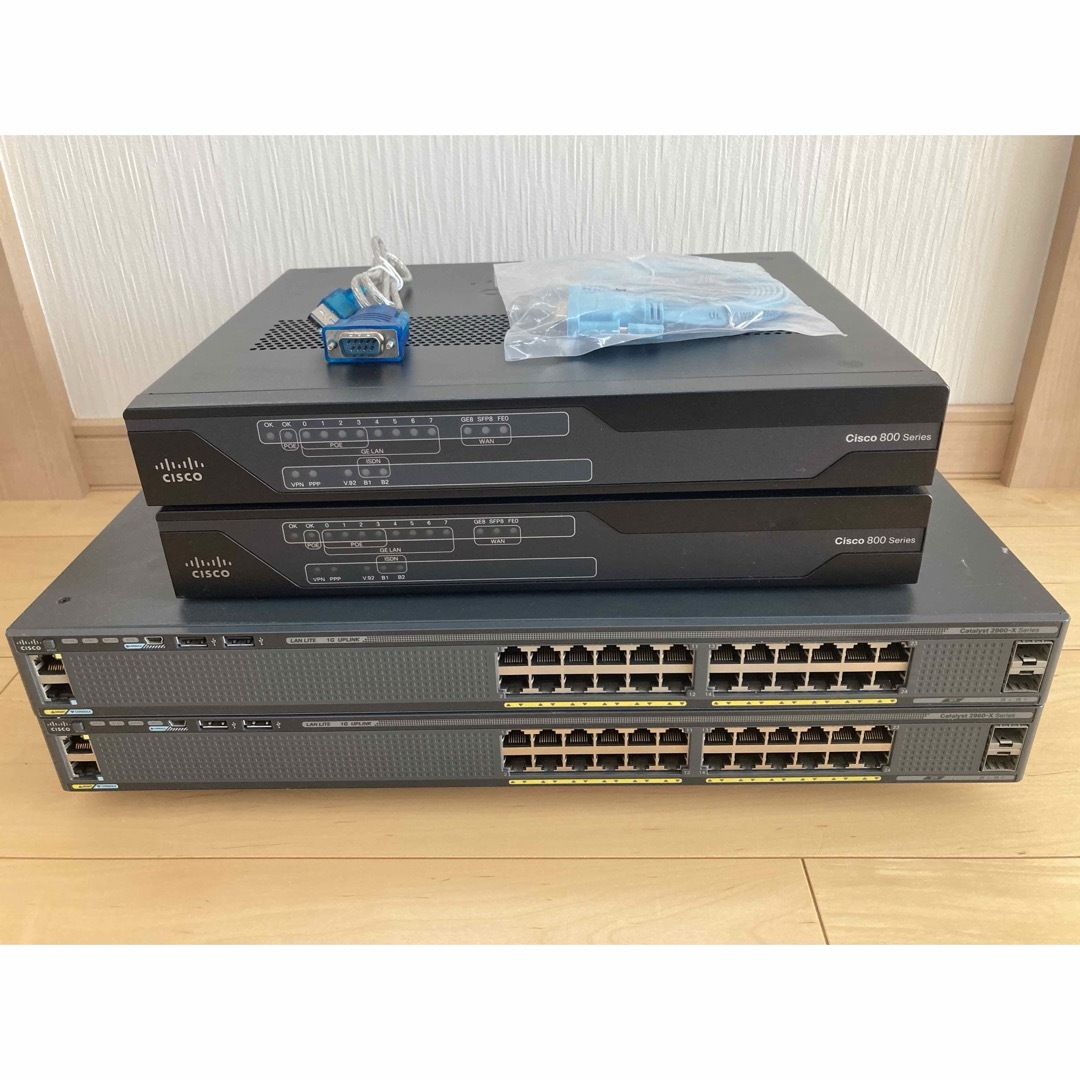 CISCO - 【CCNA、CCNP】4台Cisco891FJ、Catalyst2960Xの通販 by