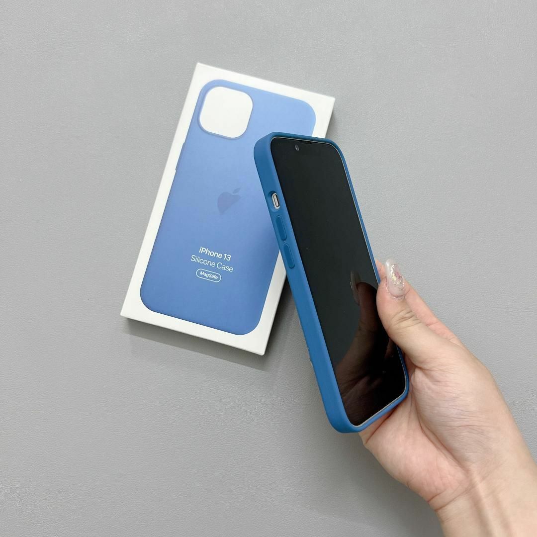 新品】純正互換品iPhone 13 mini シリコンケース ブルーの通販 by