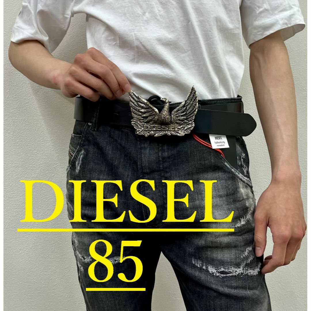 DIESEL - ディーゼル ベルト 1324 サイズ85 ブラック 新品 タグ付