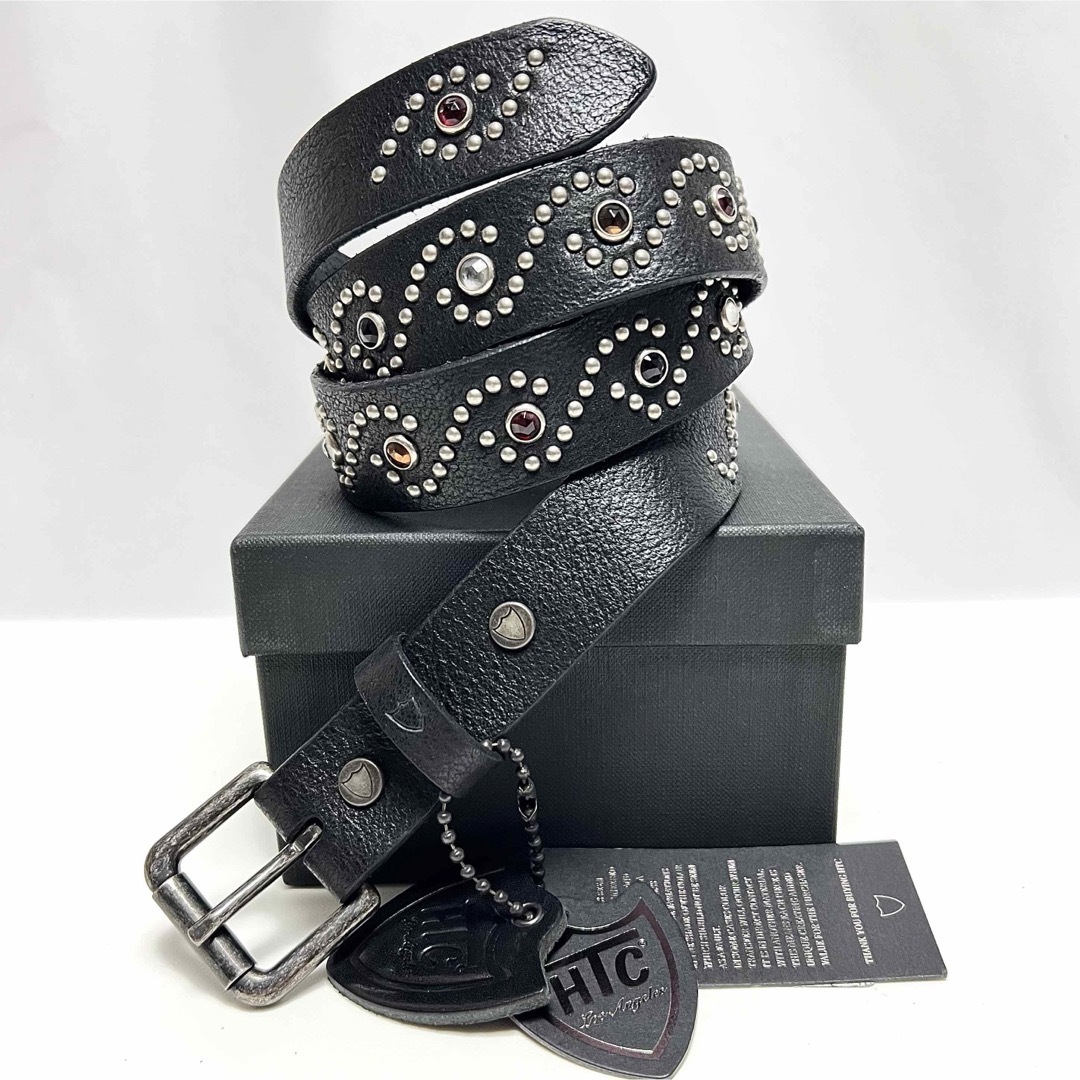 HTC 限定レザー スタッズベルト 34 極希少✨ HTC レザーベルト スター