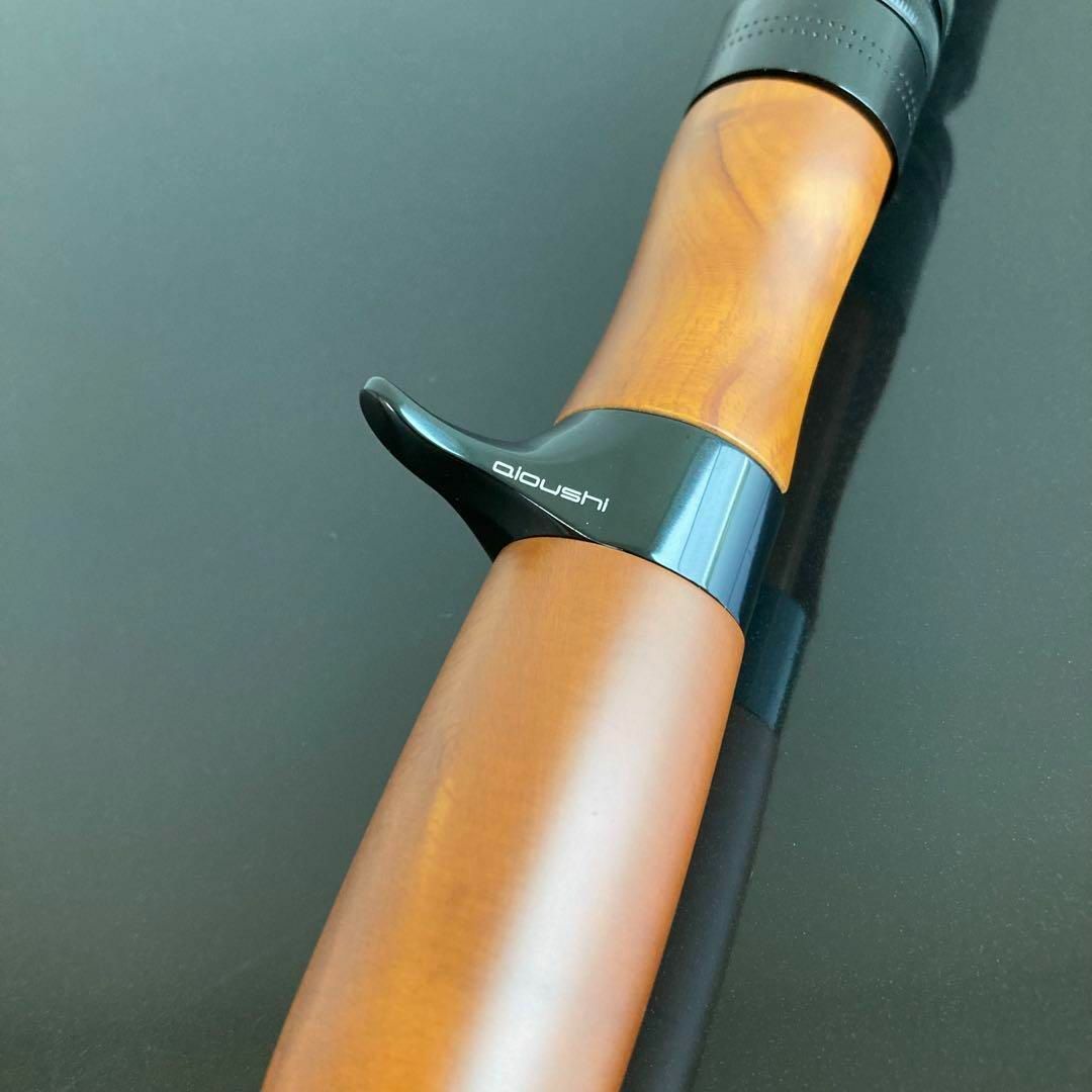 新品】ロッドビルディング 天然木／ブラック ストレートグリップ トラウト