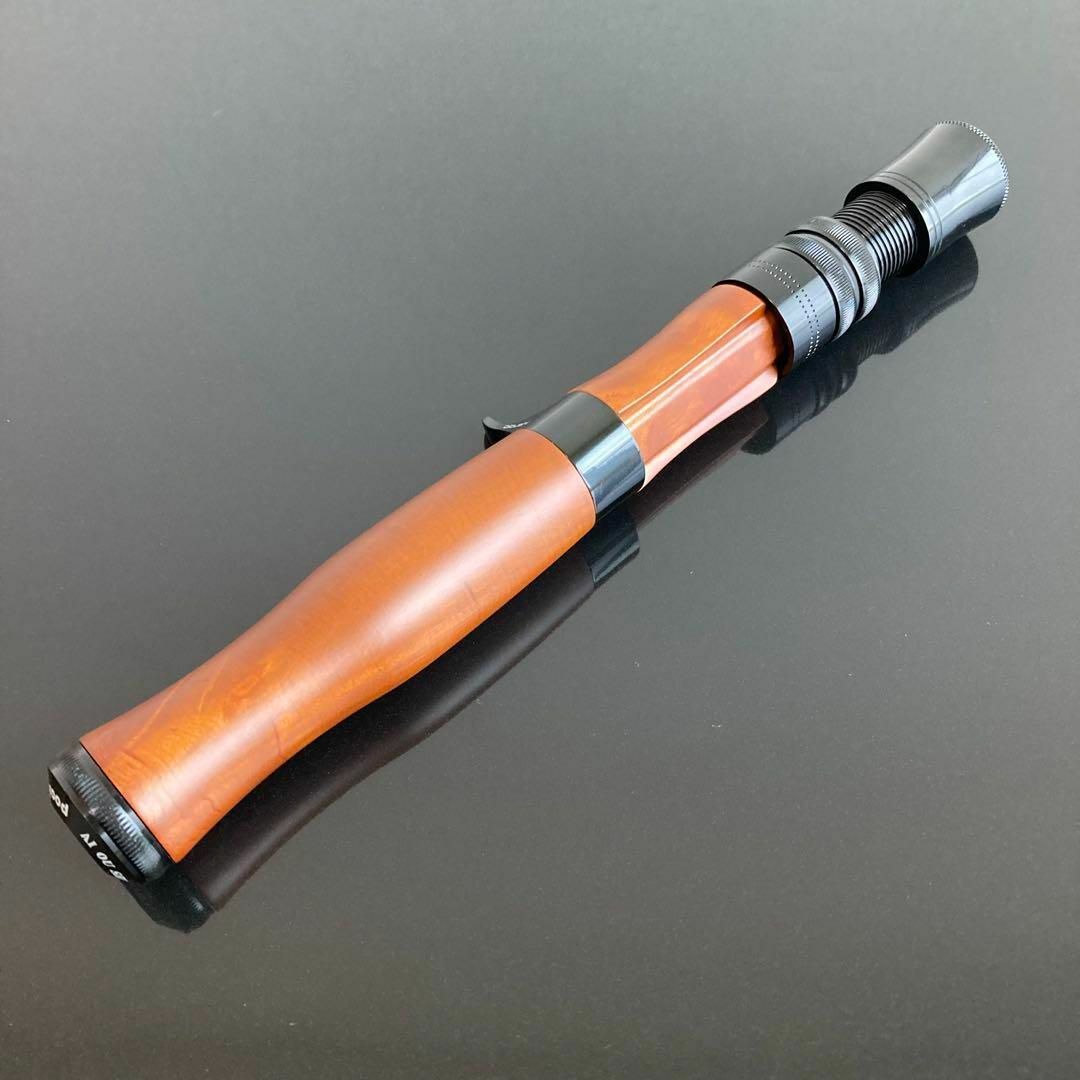 新品】ロッドビルディング 天然木／ブラック ストレートグリップ トラウト