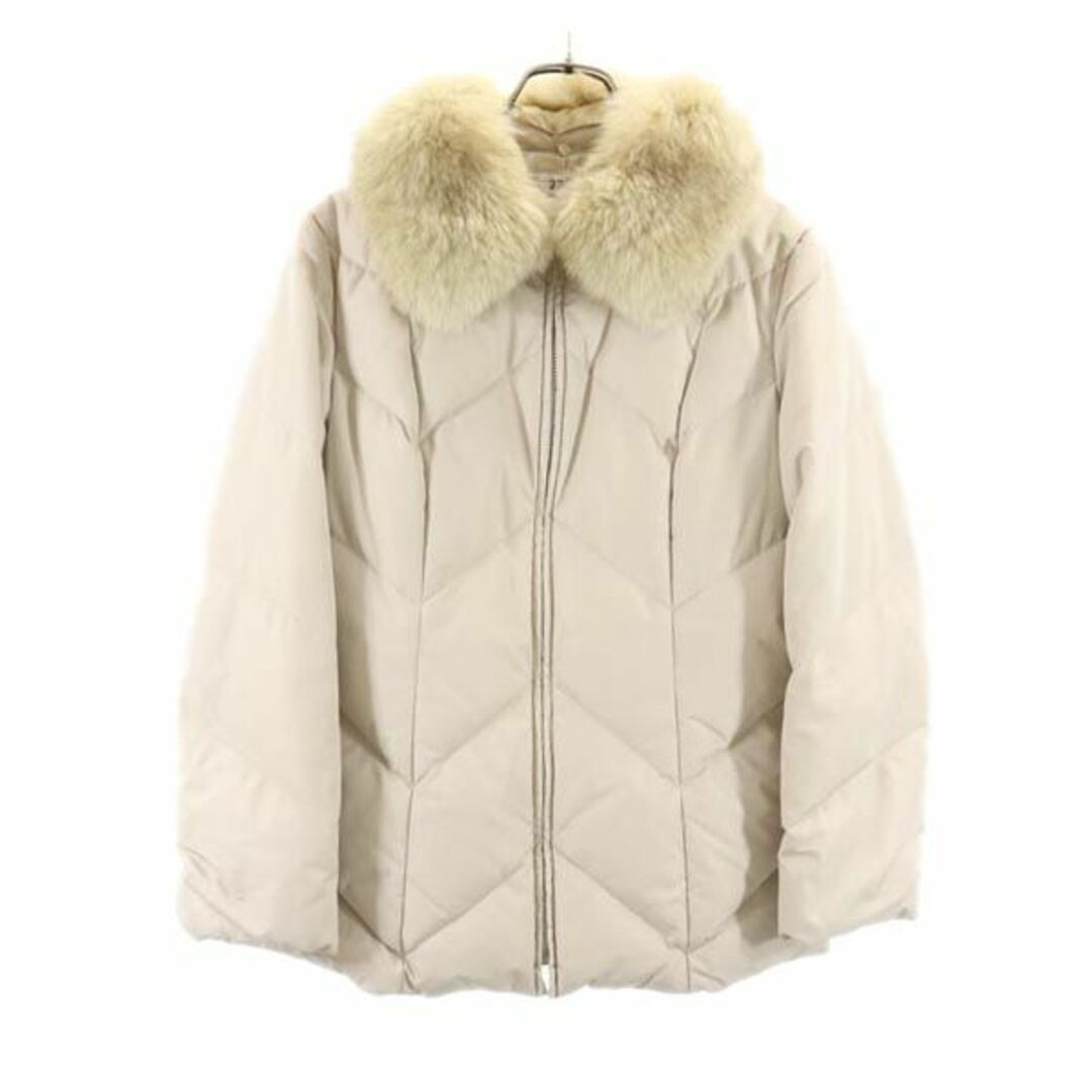 23区 - 23区 長袖 ダウンジャケット 38 アイボリー 23ku 襟フォックス