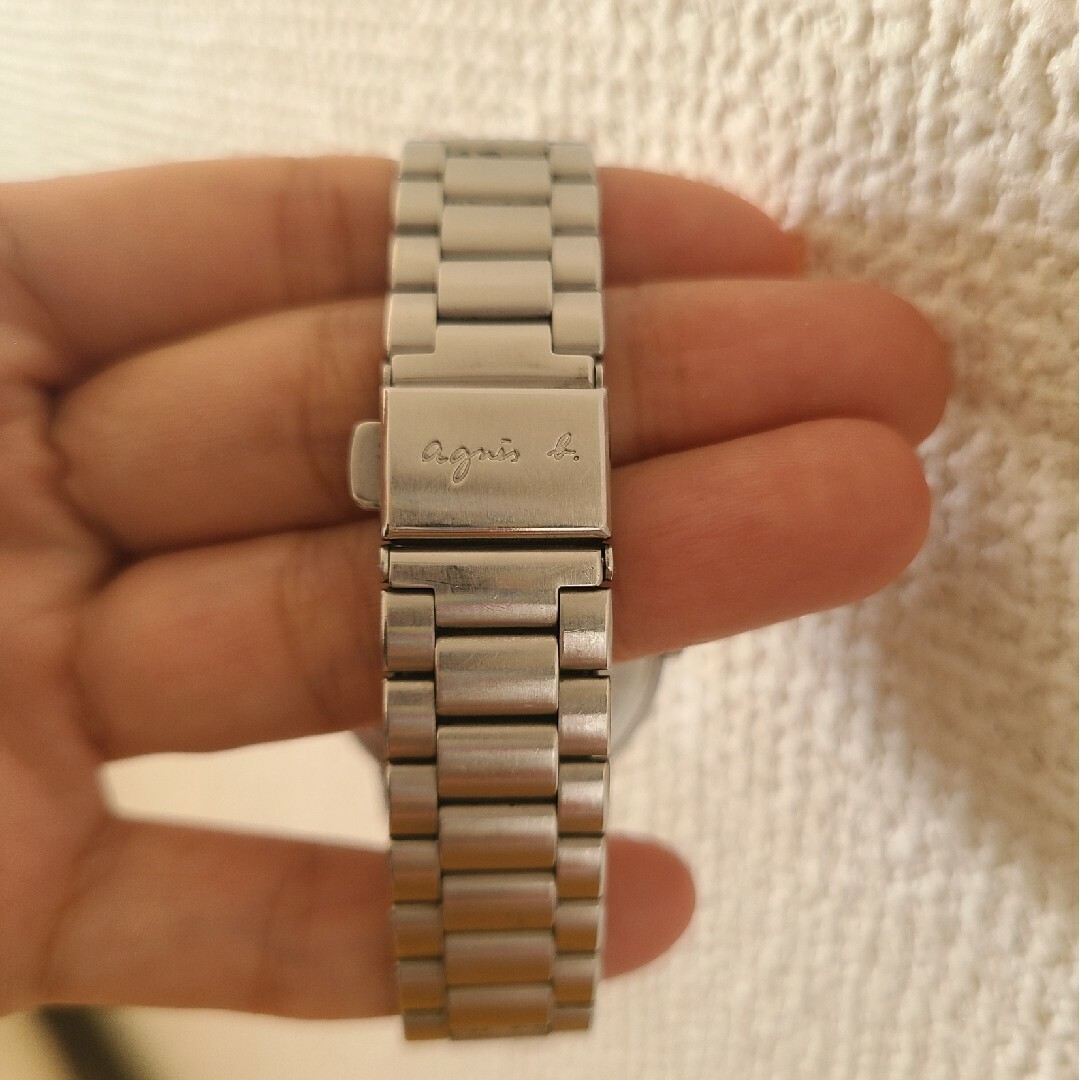 agnes b. - アニエスベー 腕時計 シルバー アナログ 電池式 定価38,000