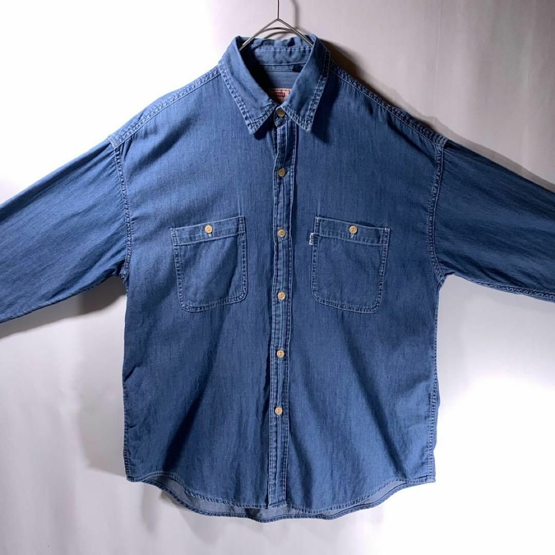 Levi's - 90s 古着 極東 リーバイス デニム ウエスタンシャツ 香港製