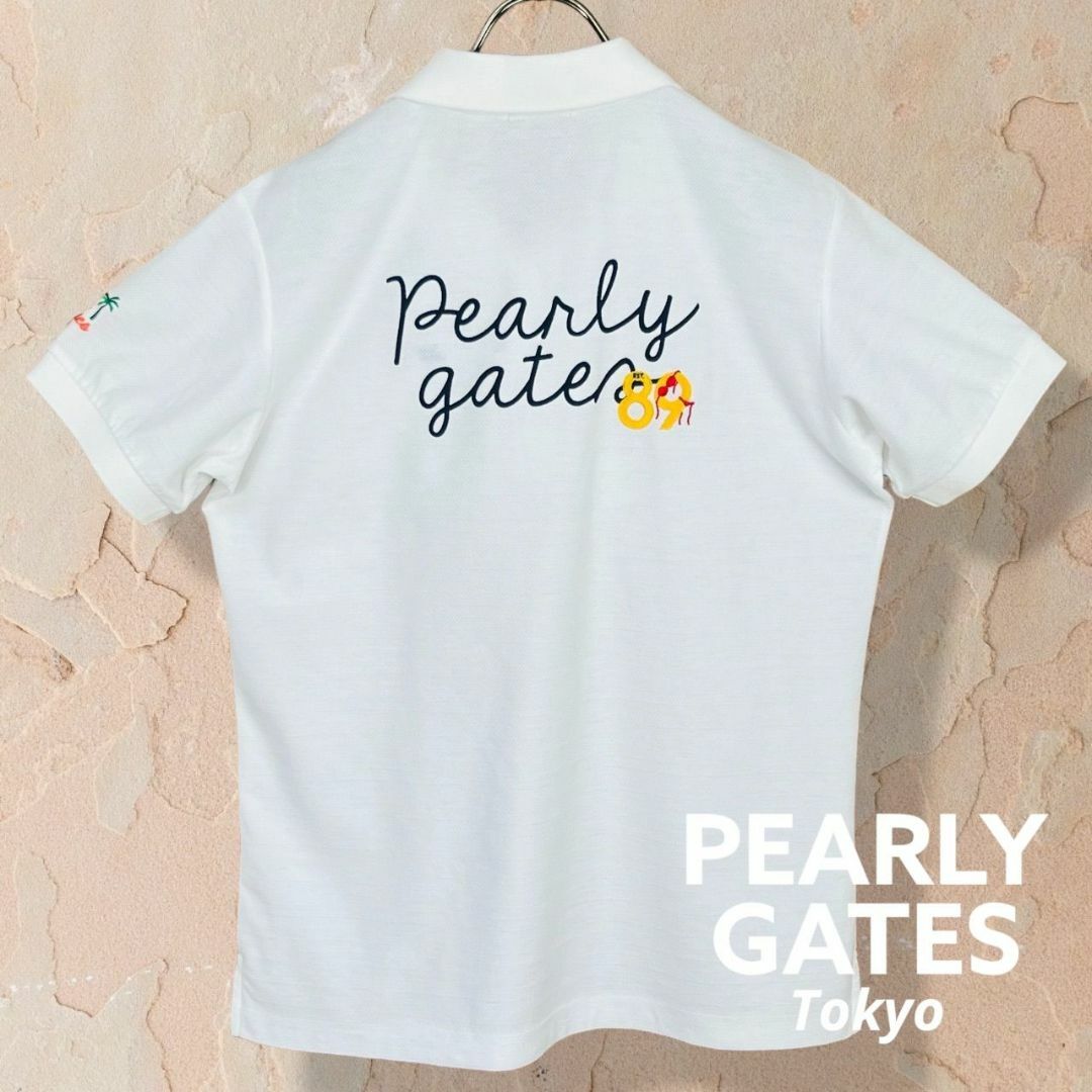 PEARLY GATES - 【パーリーゲイツ】PEARY GATES ポロシャツ 半袖 白