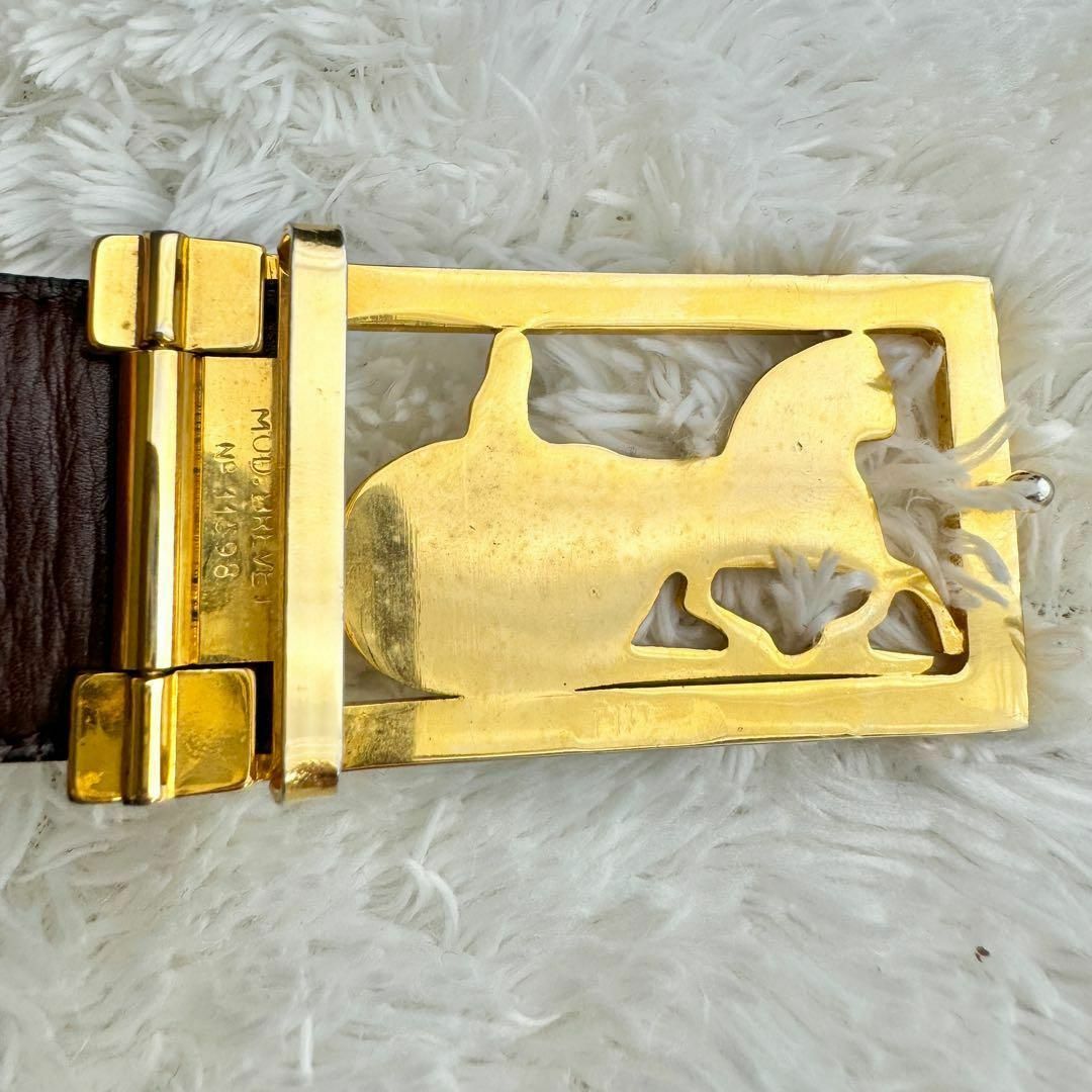 CELINE - 【美品】CELINE セリーヌ ベルト 馬車金具 ゴールド