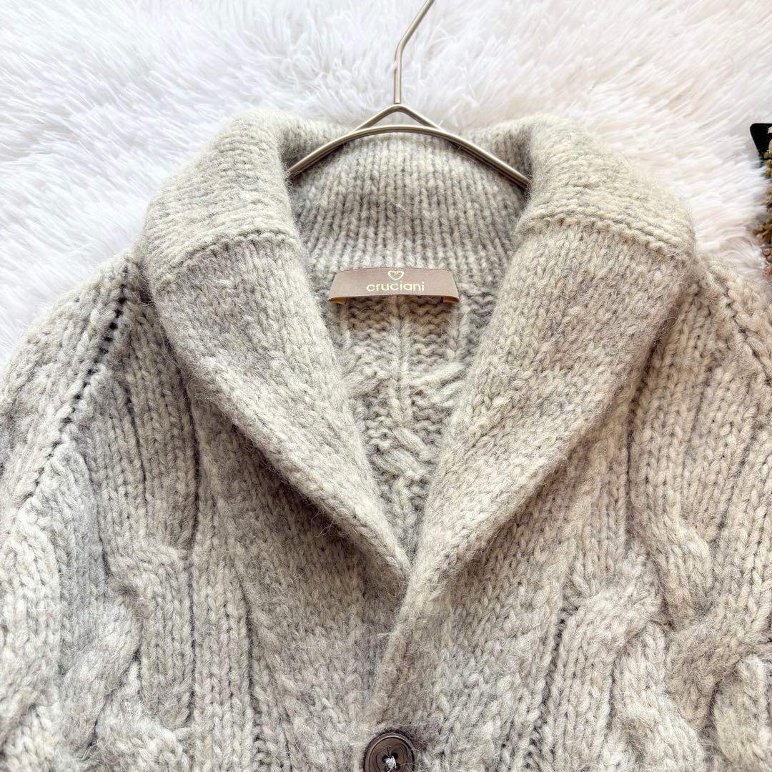 クルチアーニ】イタリア製 アルパカ ケーブルカーディガン ショール