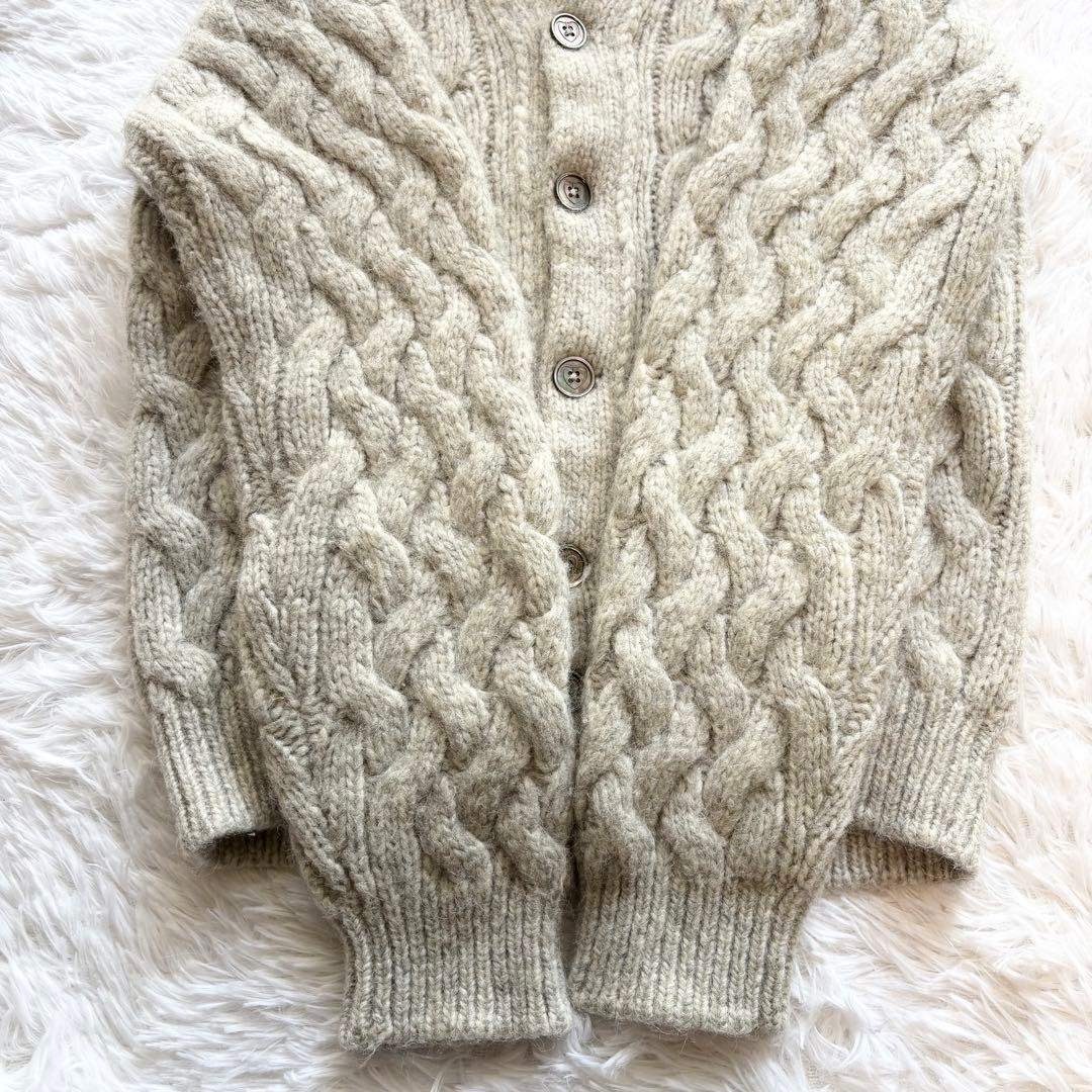 クルチアーニ】イタリア製 アルパカ ケーブルカーディガン ショール