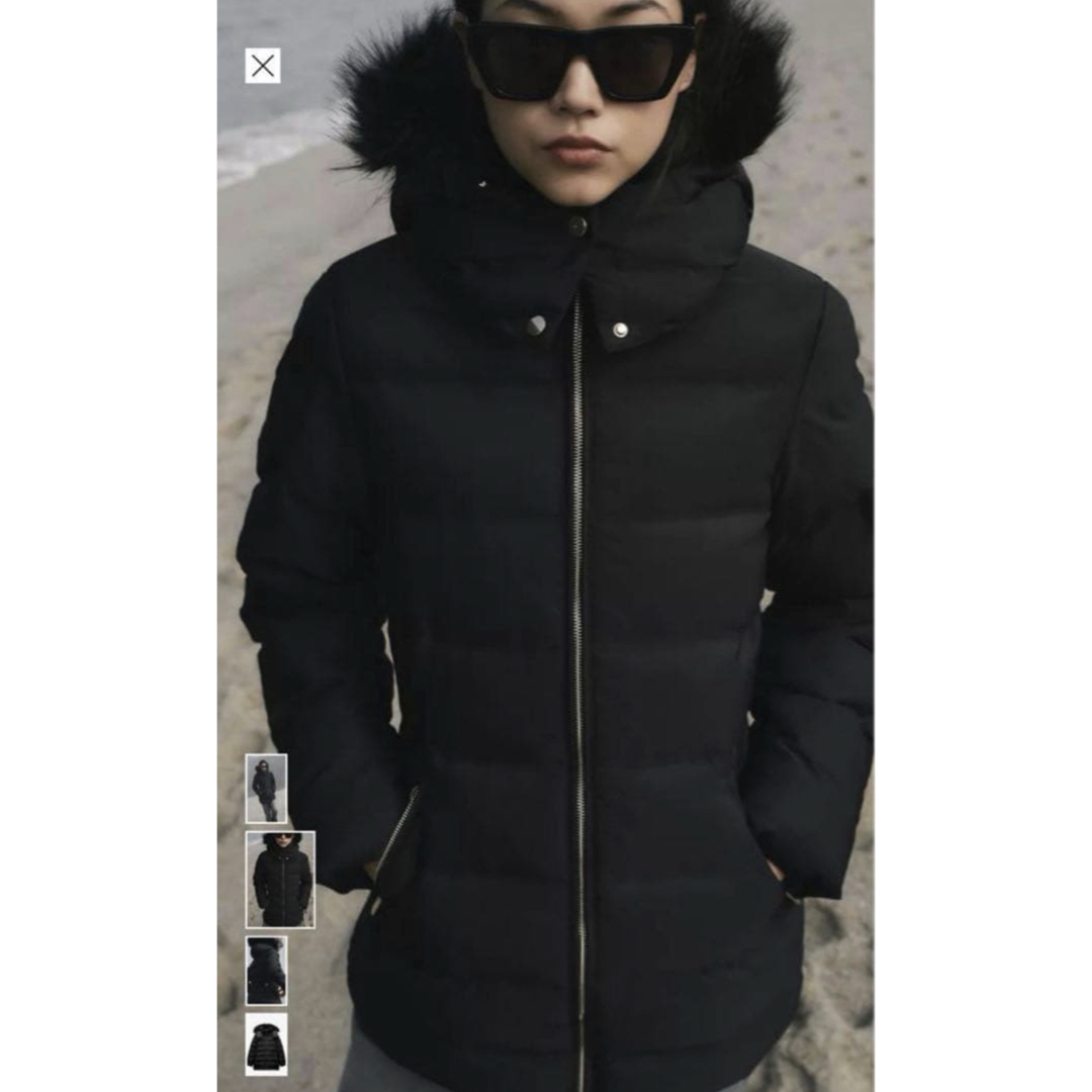 ZARA - ZARA セミロング丈フード付きダウンジャケット XXLの通販 by は