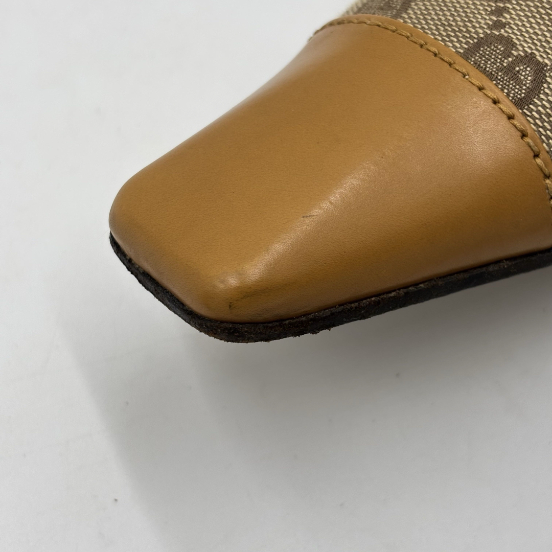 GUCCI グッチ GGキャンバス× レザー パンプス 36 約23㎝ ベージュ